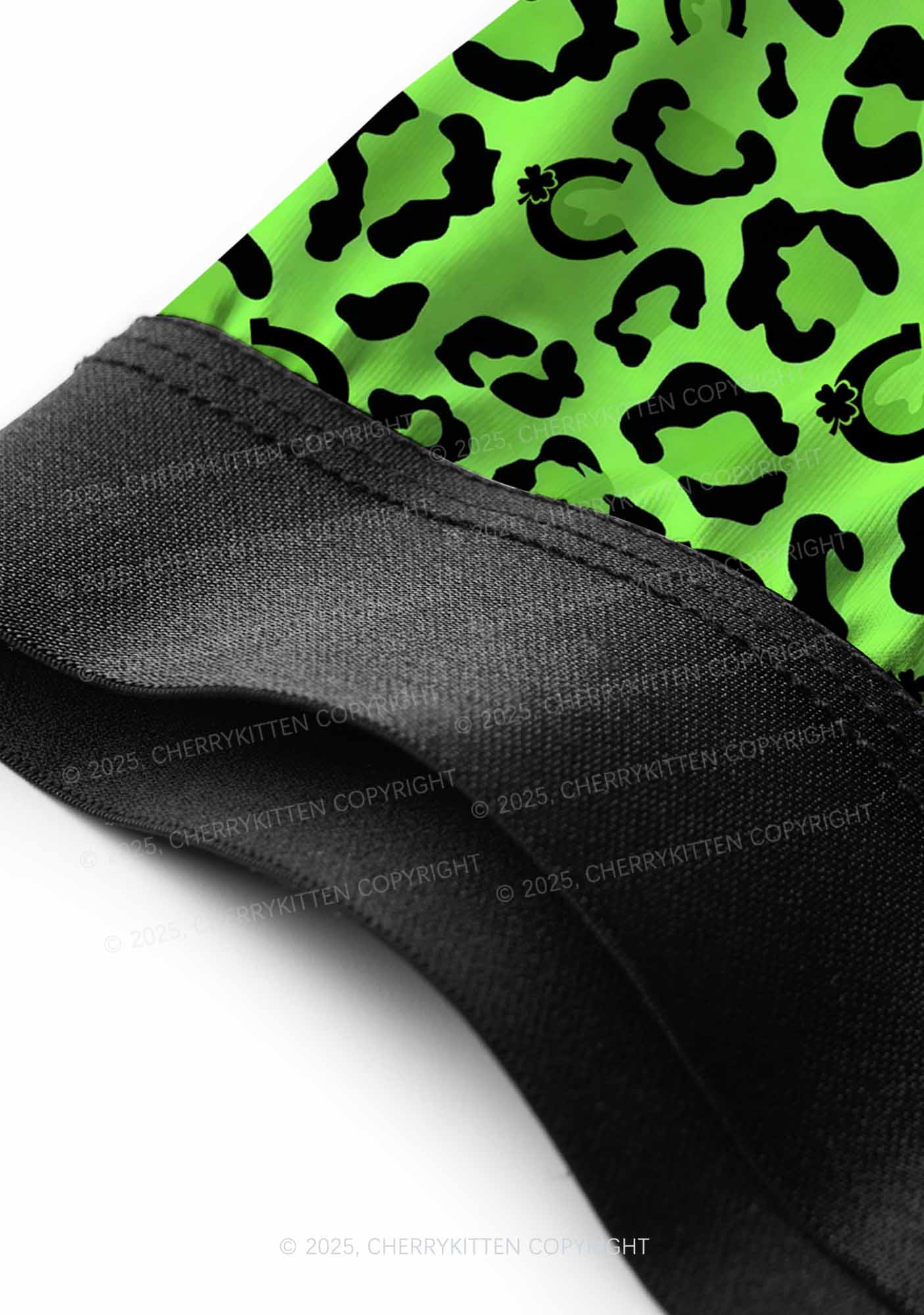Fluorescent Green Leopard St Patricks Y2K Print Men Boxer Briefs Cherrykitten