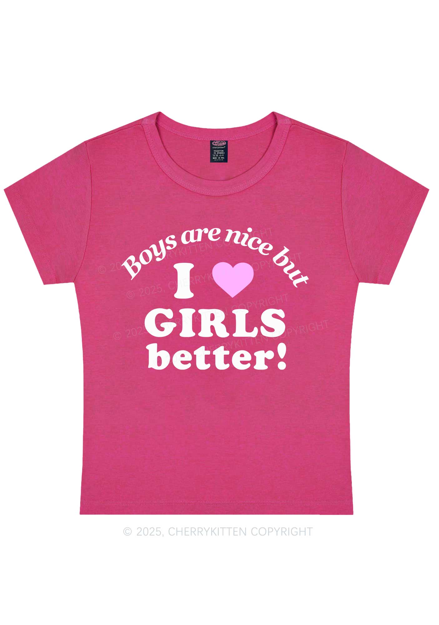I Love Girls Better Pride Y2K Baby Tee Cherrykitten