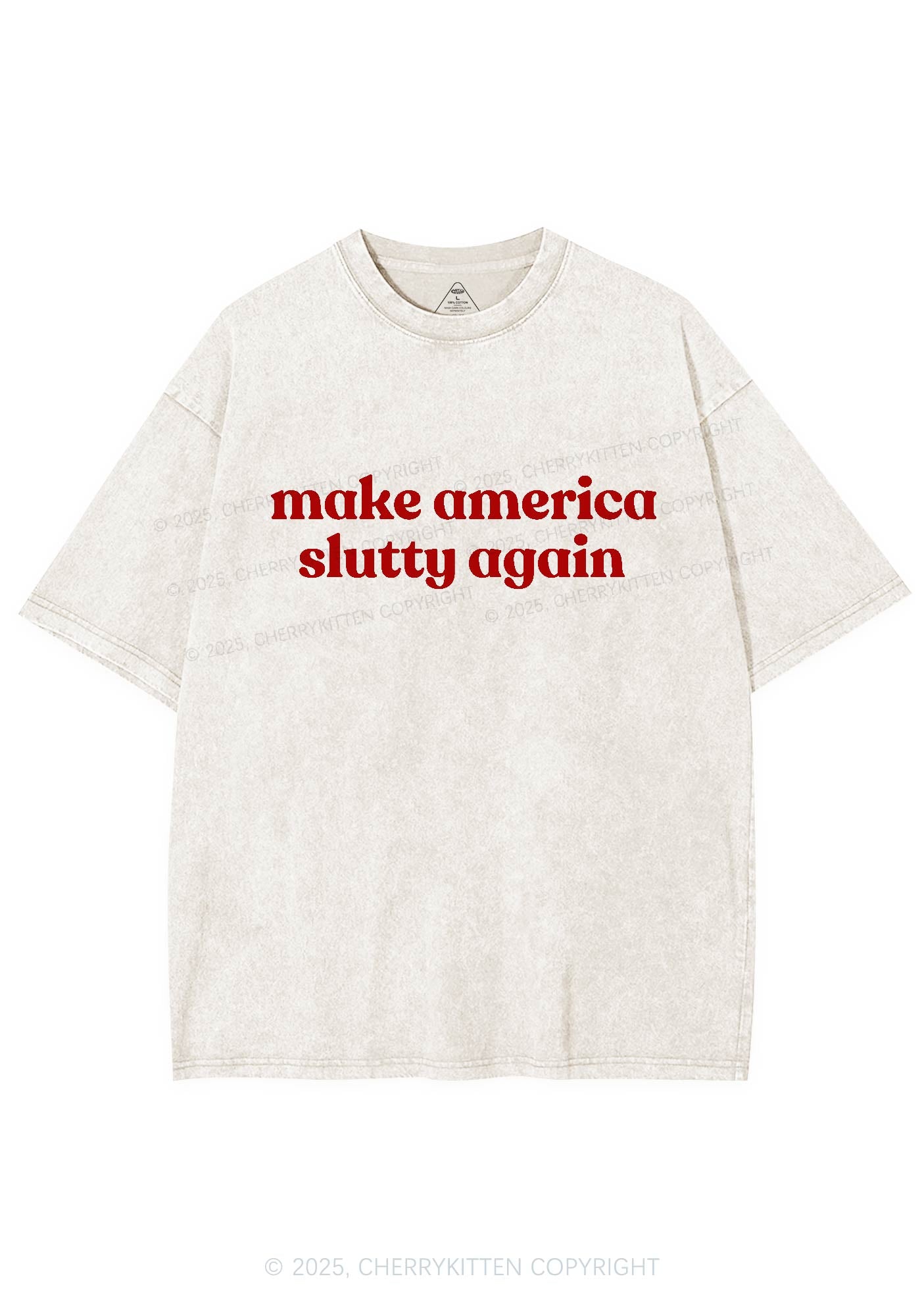 Make America Slxtty Again Y2K Washed Tee Cherrykitten