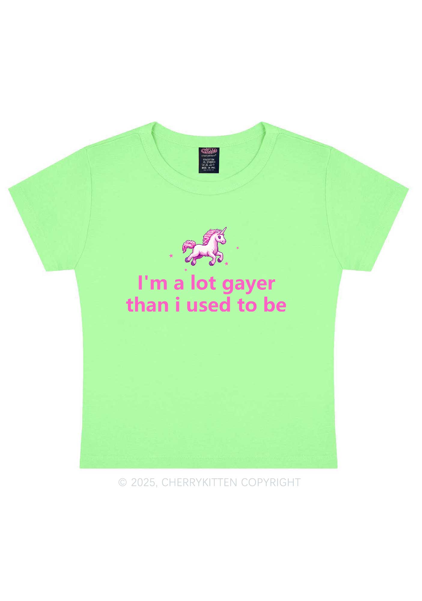 Im A Lot Gayer Pride Y2K Baby Tee Cherrykitten