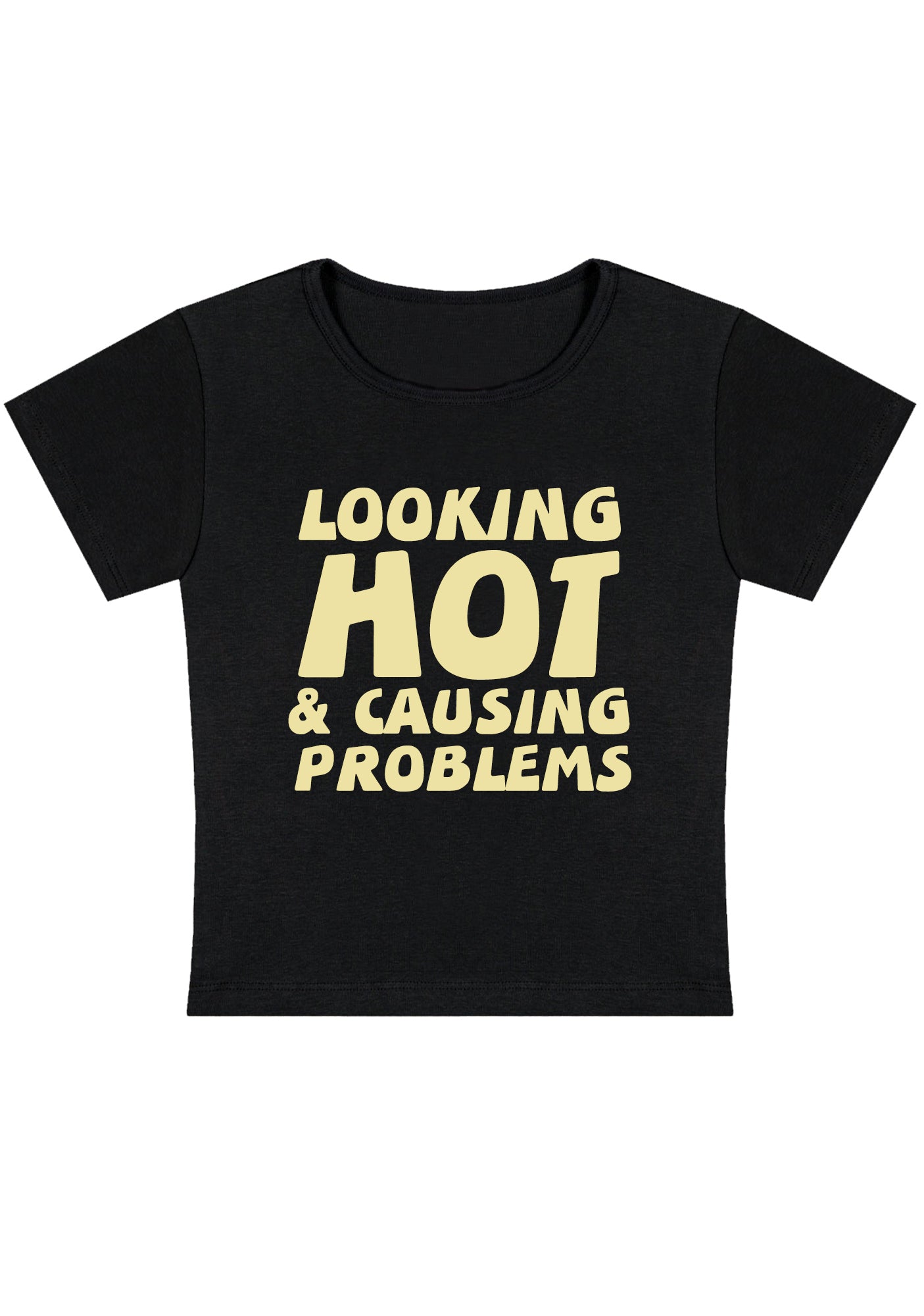 Curvy Looking Hot&Causing Problems Baby Tee