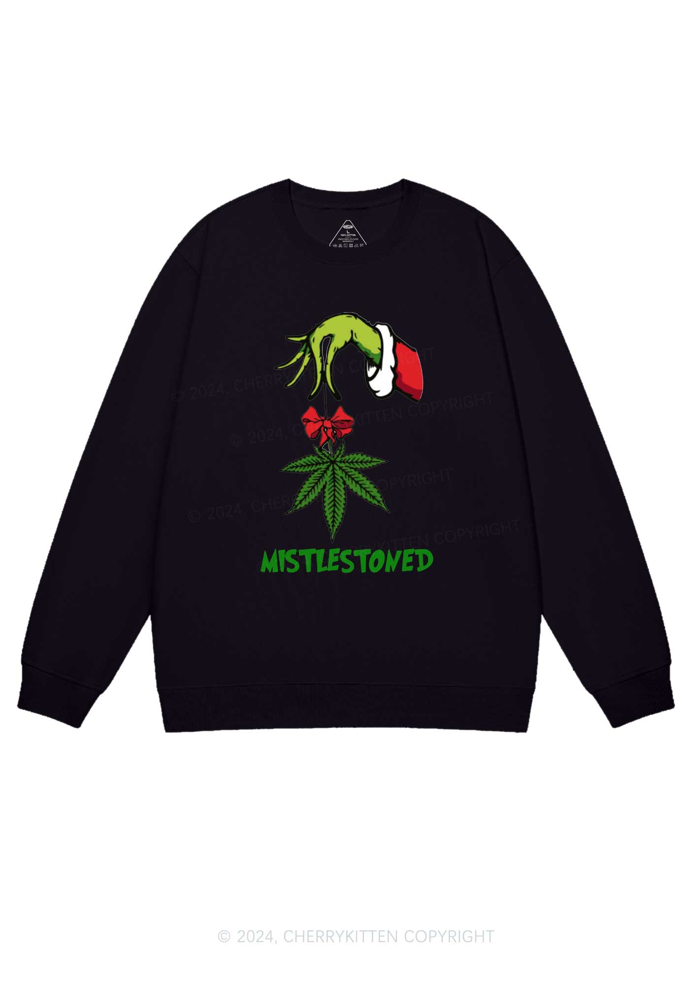 Christmas Mistlestoned Y2K Sweatshirt Cherrykitten
