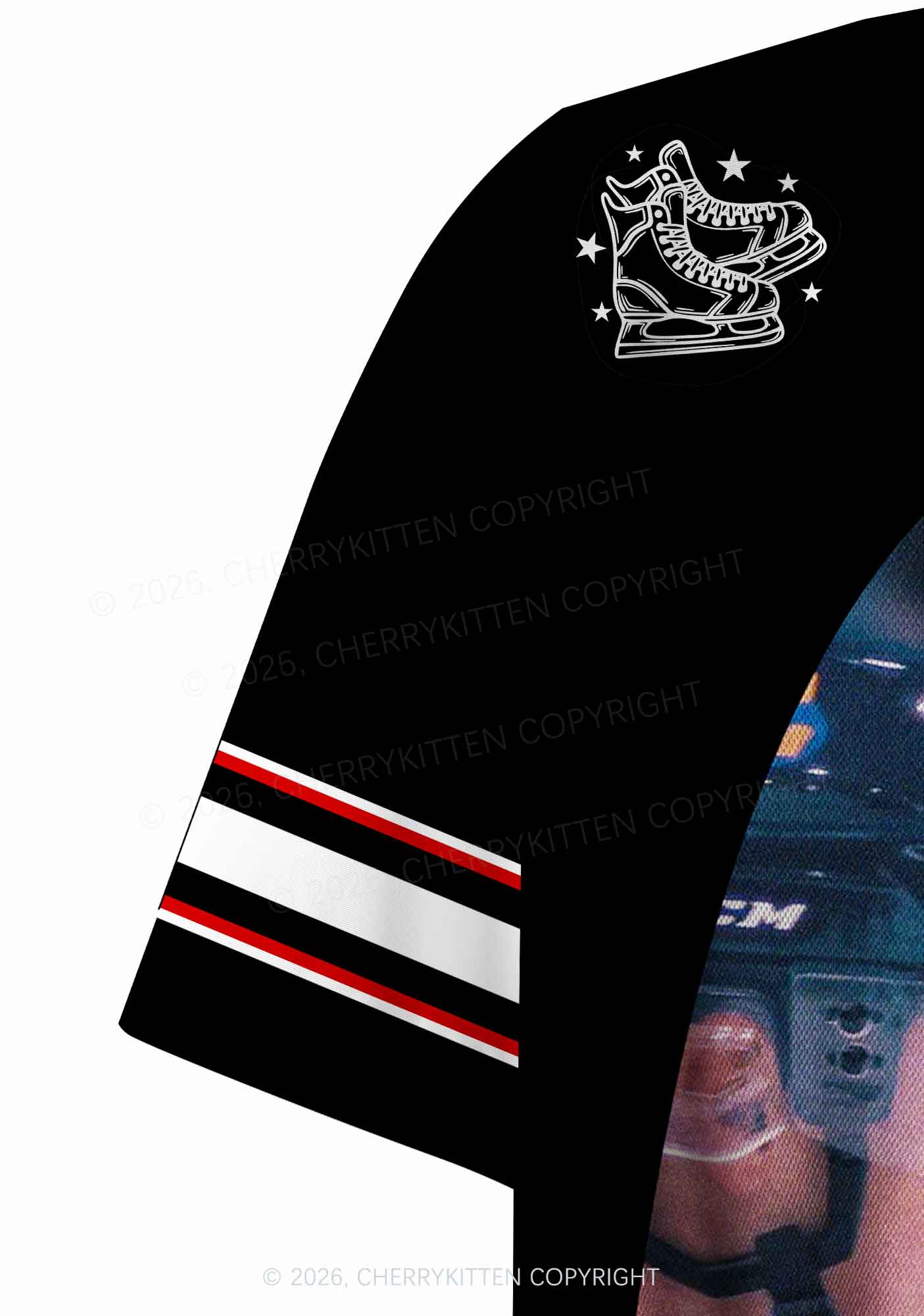 Blue Gaze HR Y2K Crop Sport Jersey Shirts Cherrykitten