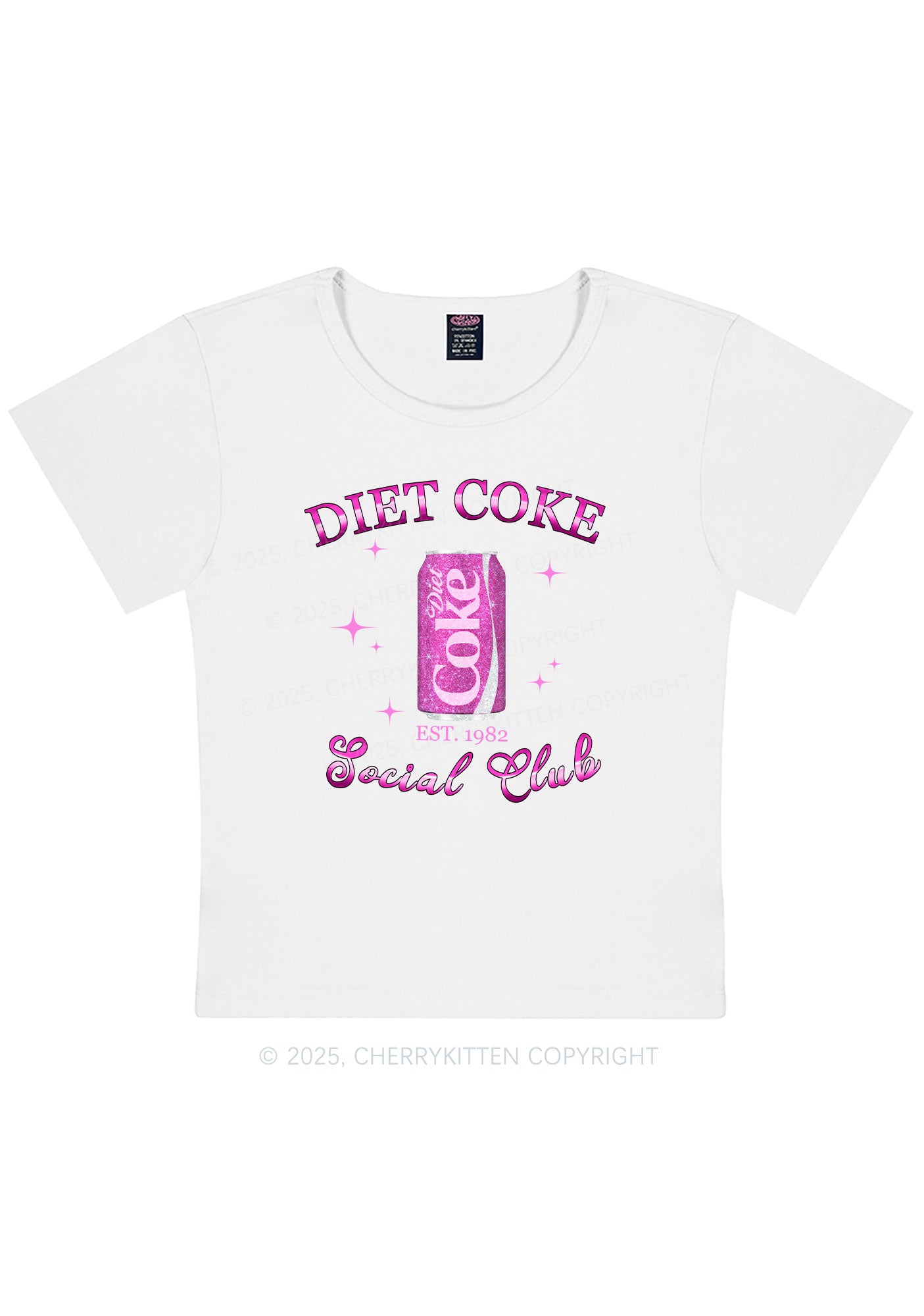 Diet Coke Social Club Y2K Baby Tee Cherrykitten