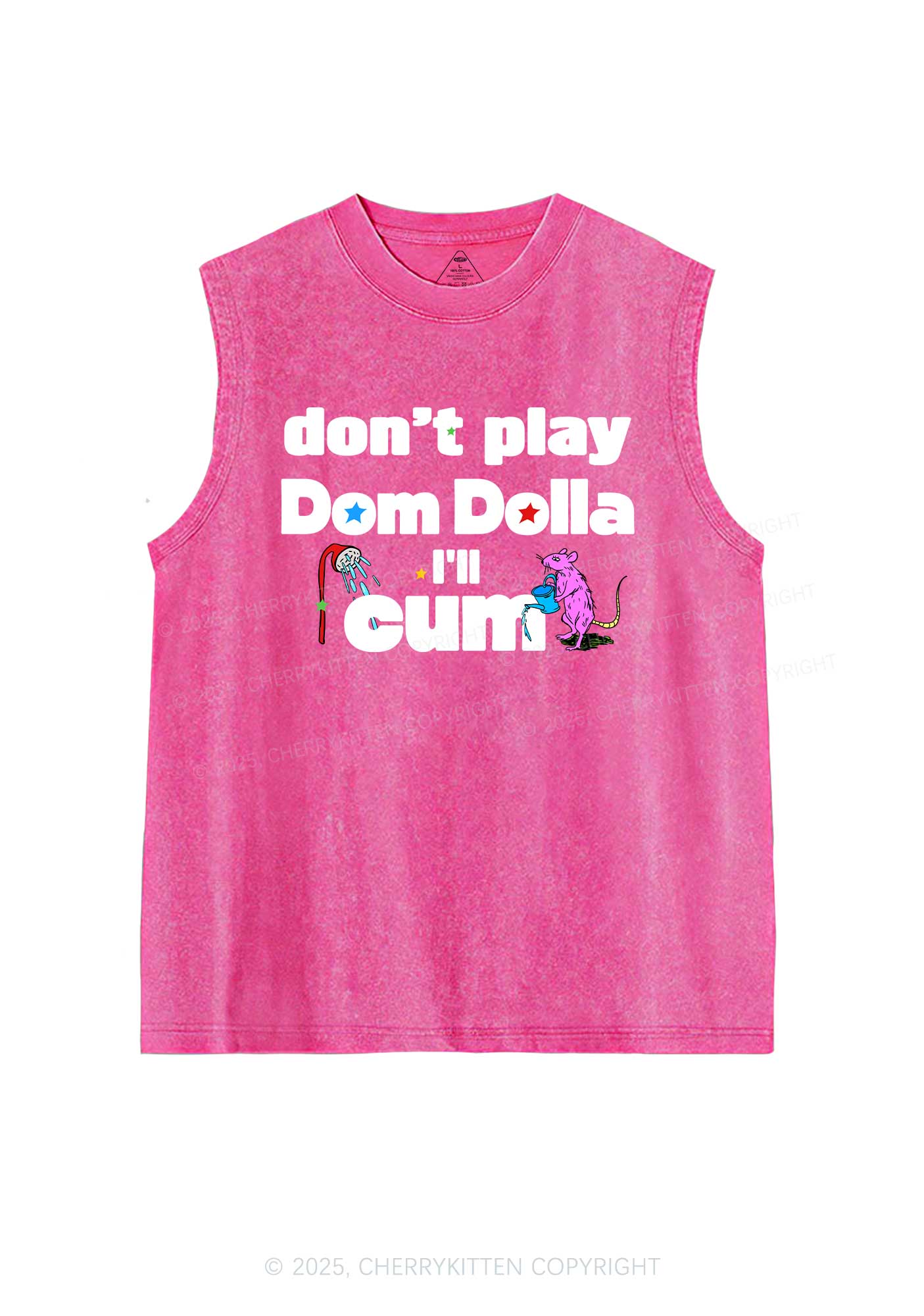 Do Not Play Dom Y2K Washed Muscle Tank Cherrykitten