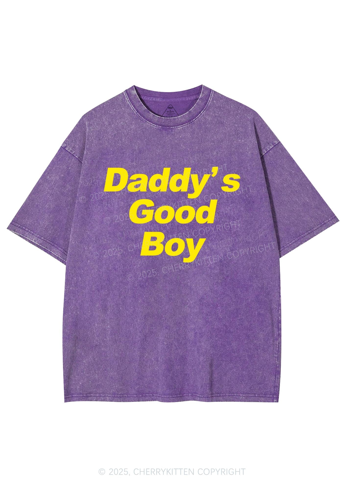 Daddys Good Boy Y2K Shirts Washed Tee Cherrykitten