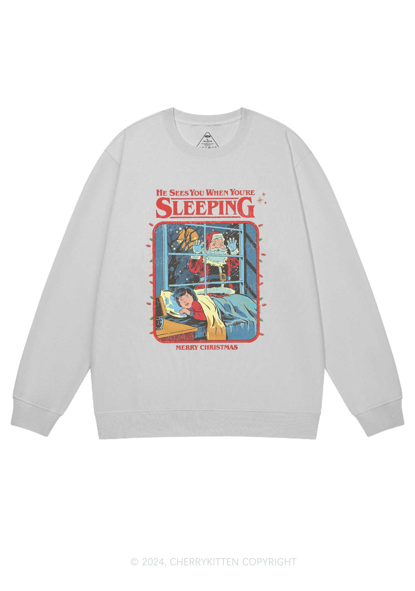 Santa Claus Sees You Y2K Sweatshirt Cherrykitten