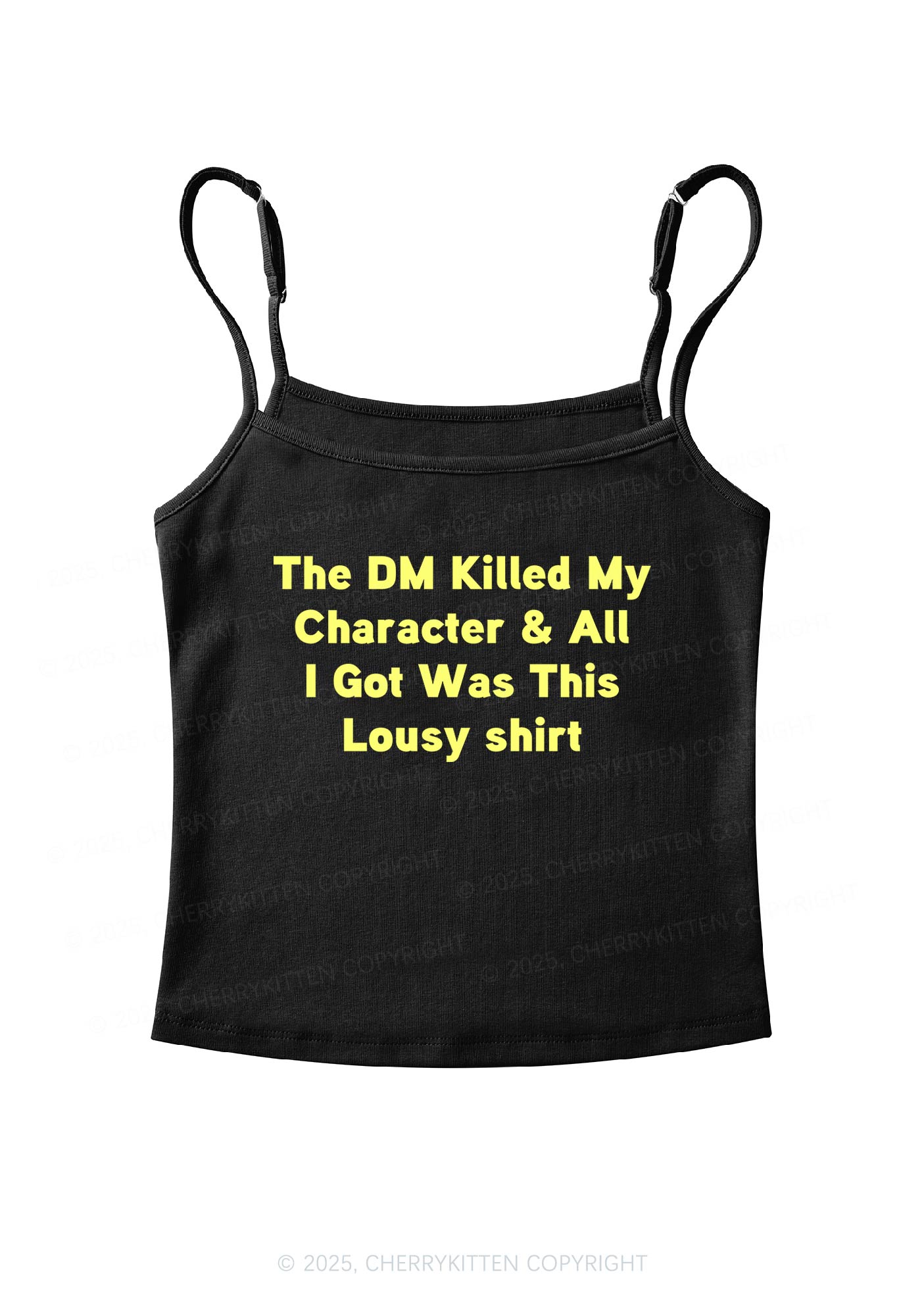 Killed Character I Got Lousy Y2K Spaghetti Strap Cami Cherrykitten