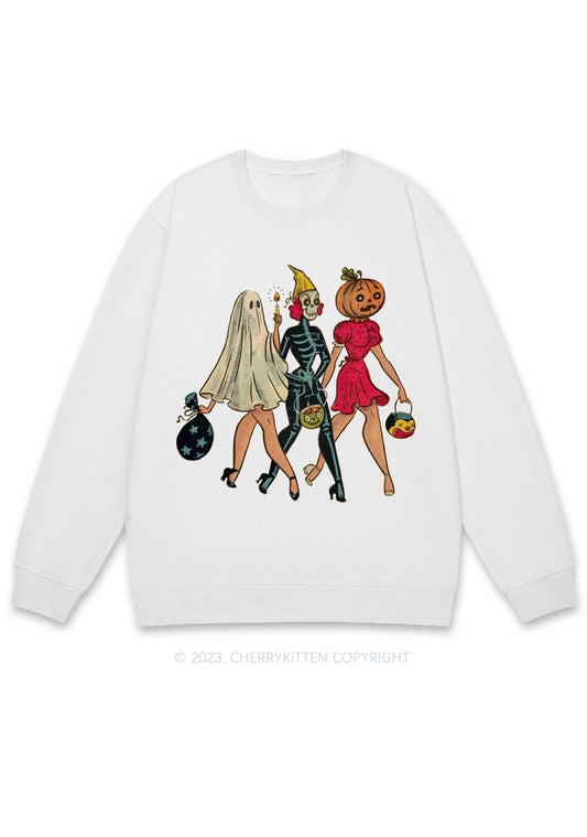 Halloween Ladies Y2K Sweatshirt Cherrykitten