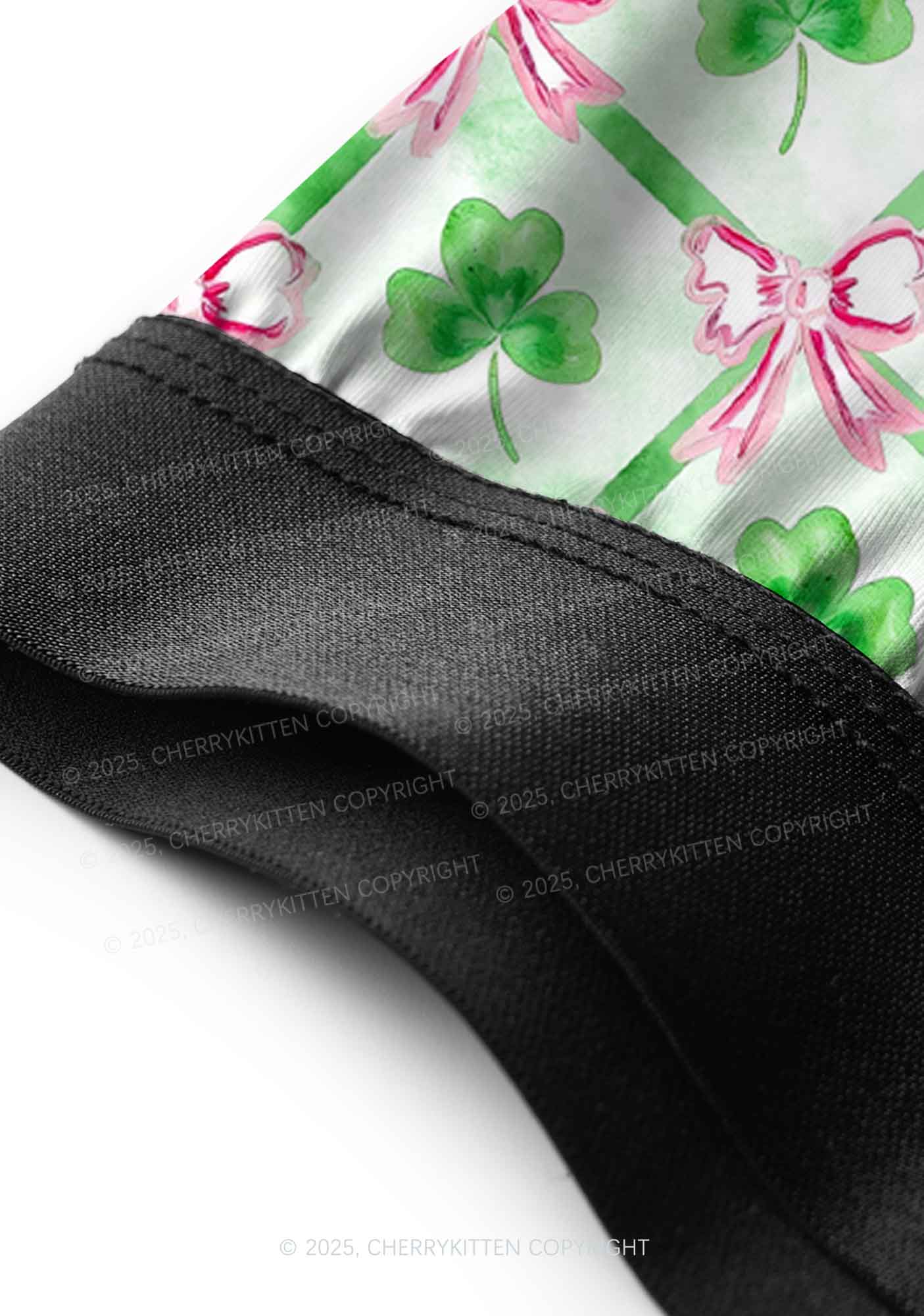 Shamrock Pink Bows St Patricks Y2K Print Men Boxer Briefs Cherrykitten