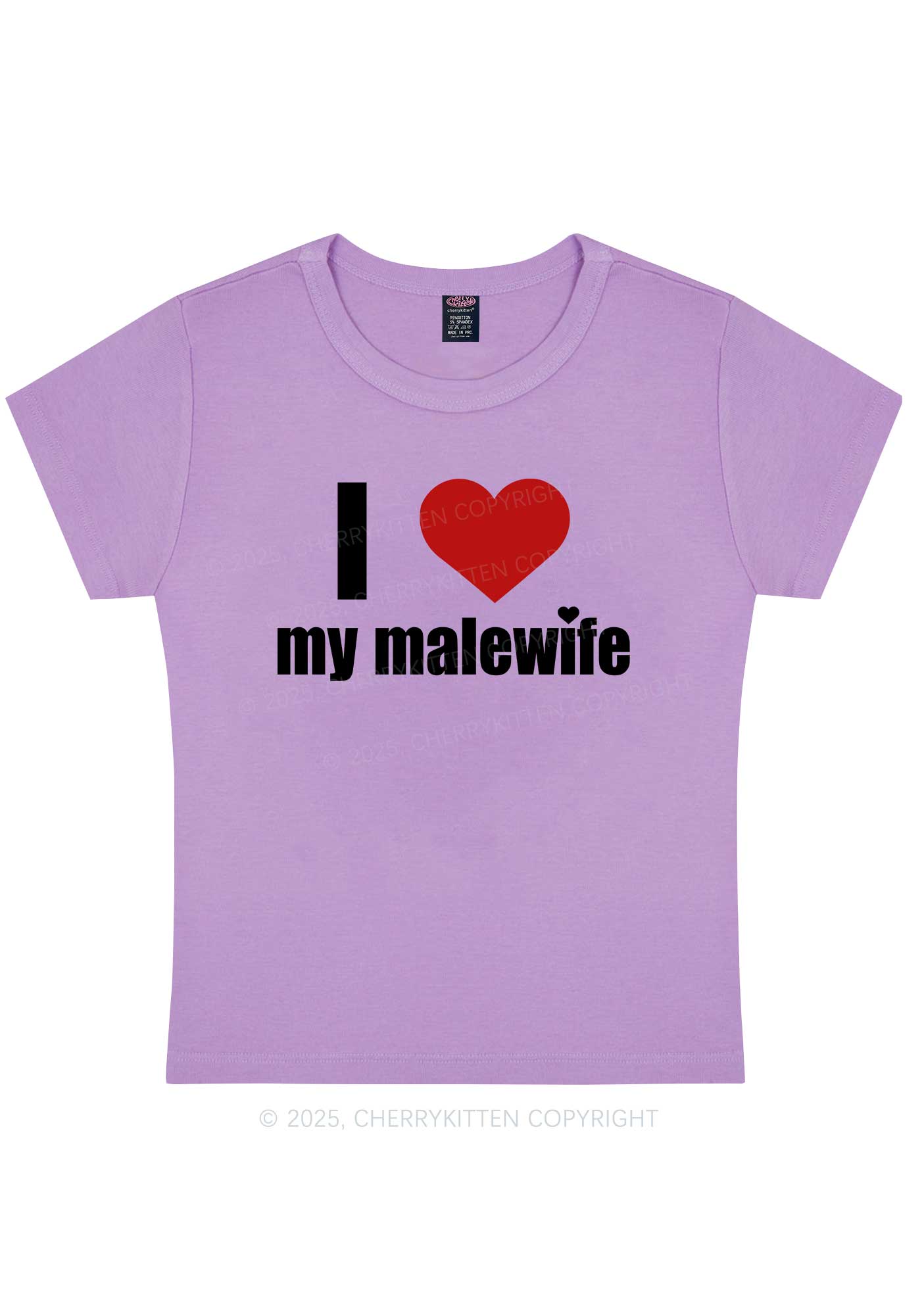 I Love My Malewife Pride Y2K Baby Tee Cherrykitten