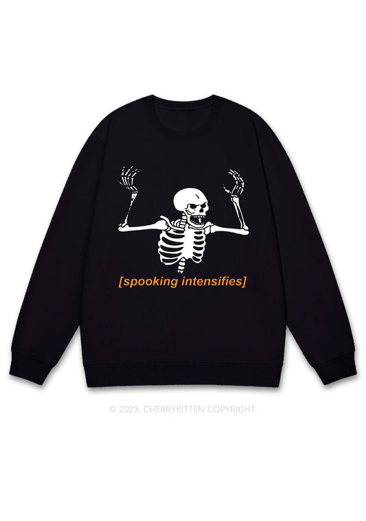 Spooking Intensifies Halloween Y2K Sweatshirt Cherrykitten