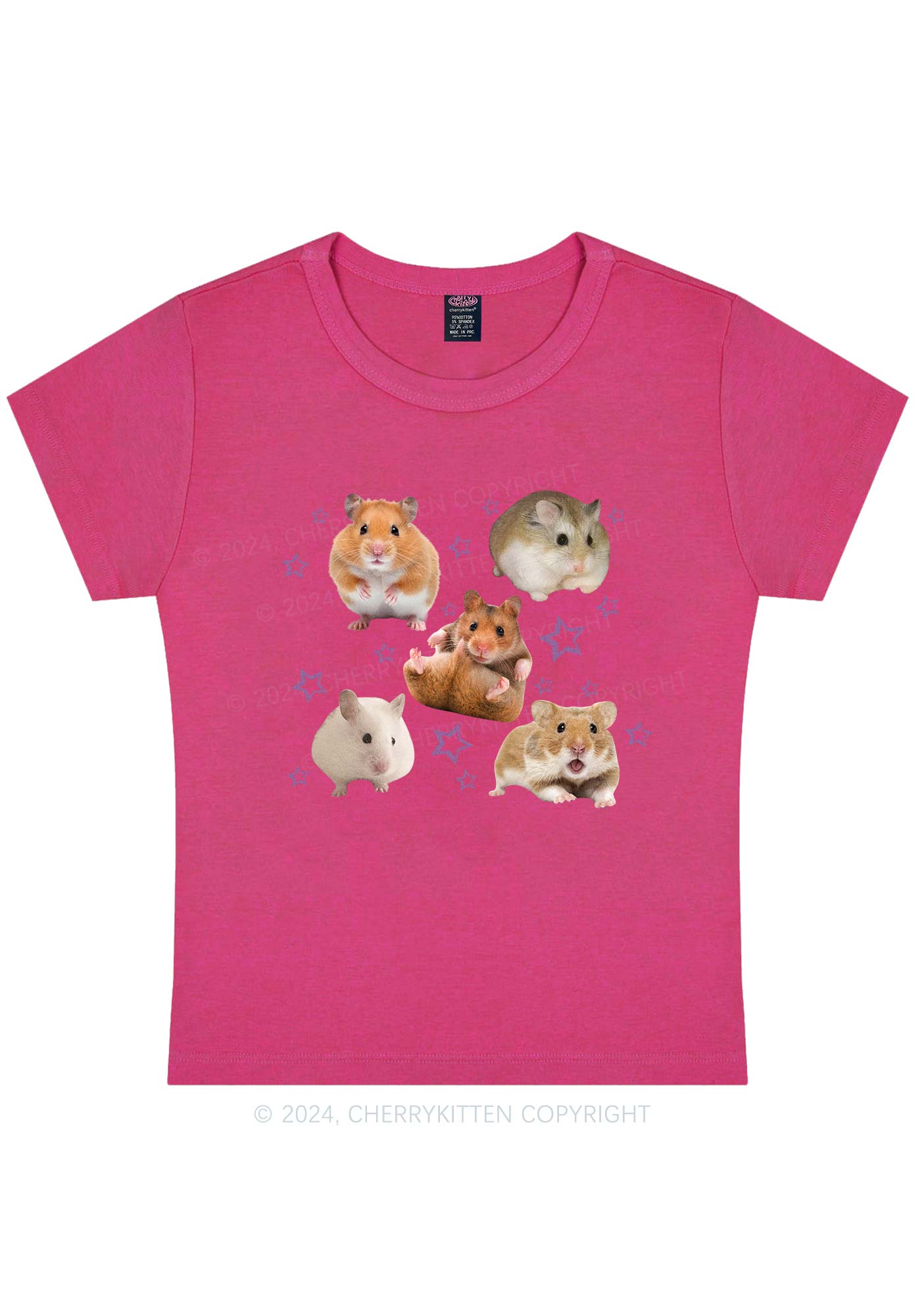 Cute Hamsters Y2K Baby Tee Cherrykitten