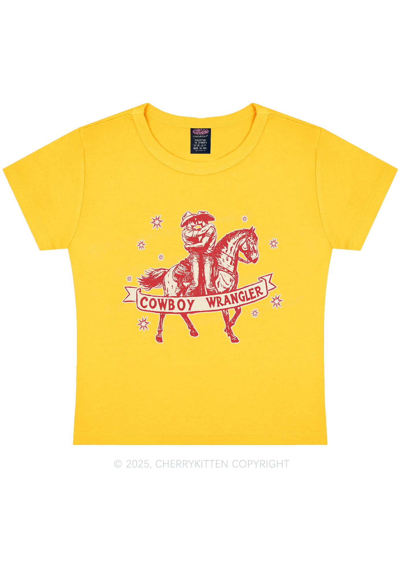Cowboy Wrangler Pride Y2K Baby Tee Cherrykitten