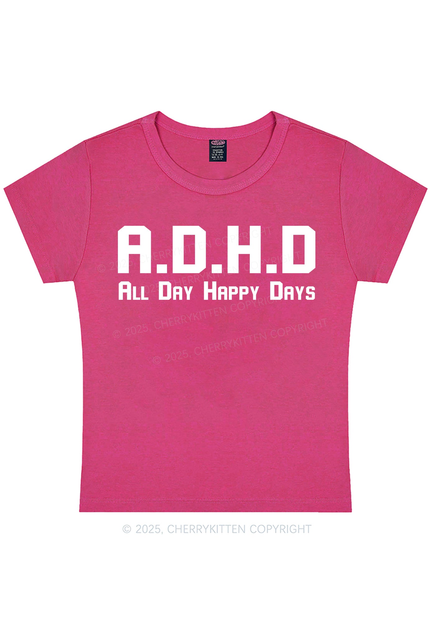 All Day Happy Days Y2K Baby Tee Cherrykitten