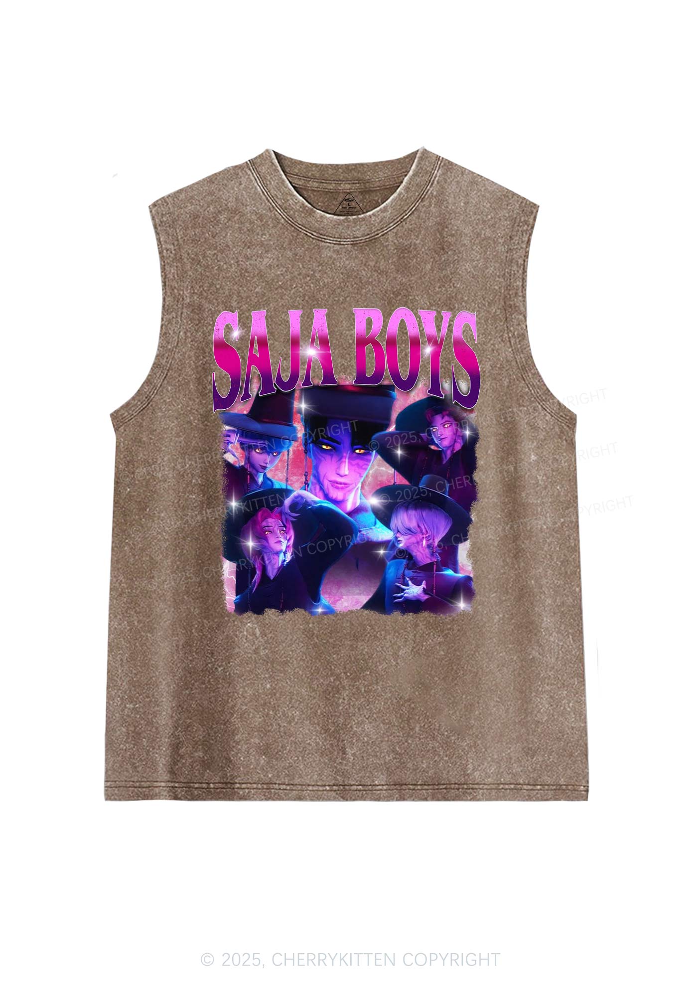 Kpop Boy Group Y2K Washed Muscle Tank Cherrykitten