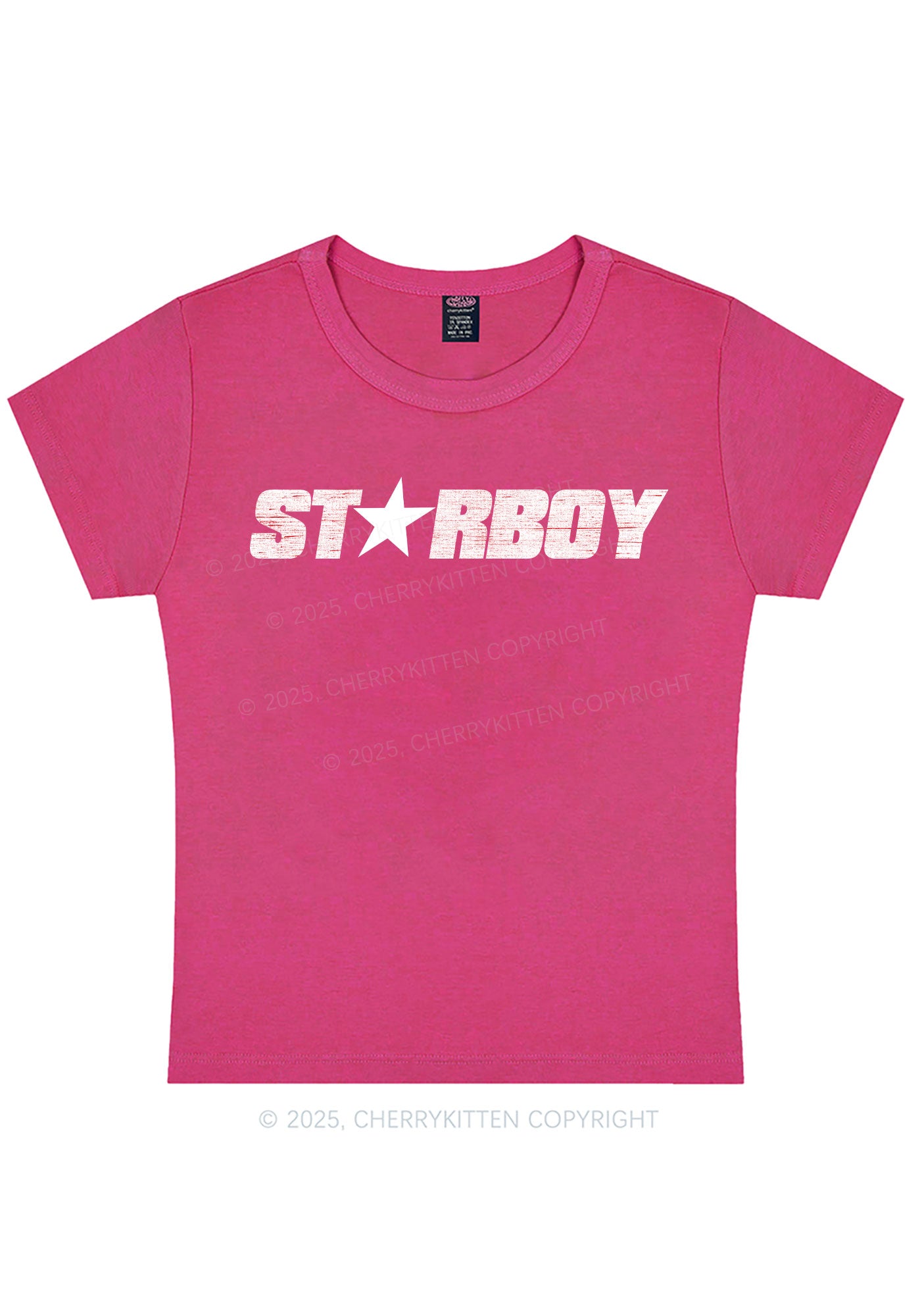 Red Starboy Y2K Baby Tee Cherrykitten