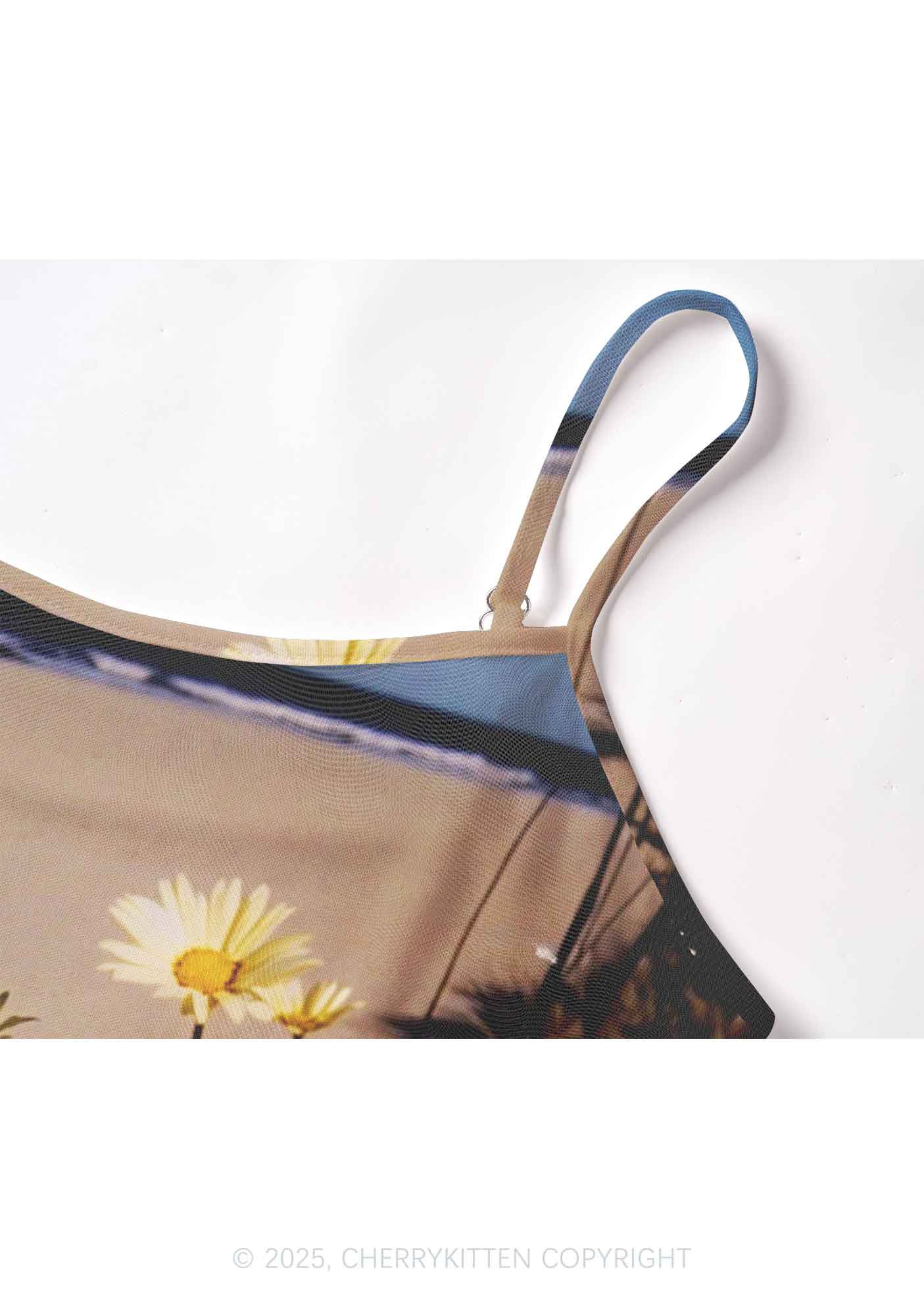 Yellow Daisy Y2K Mesh Cami Tank Cherrykitten