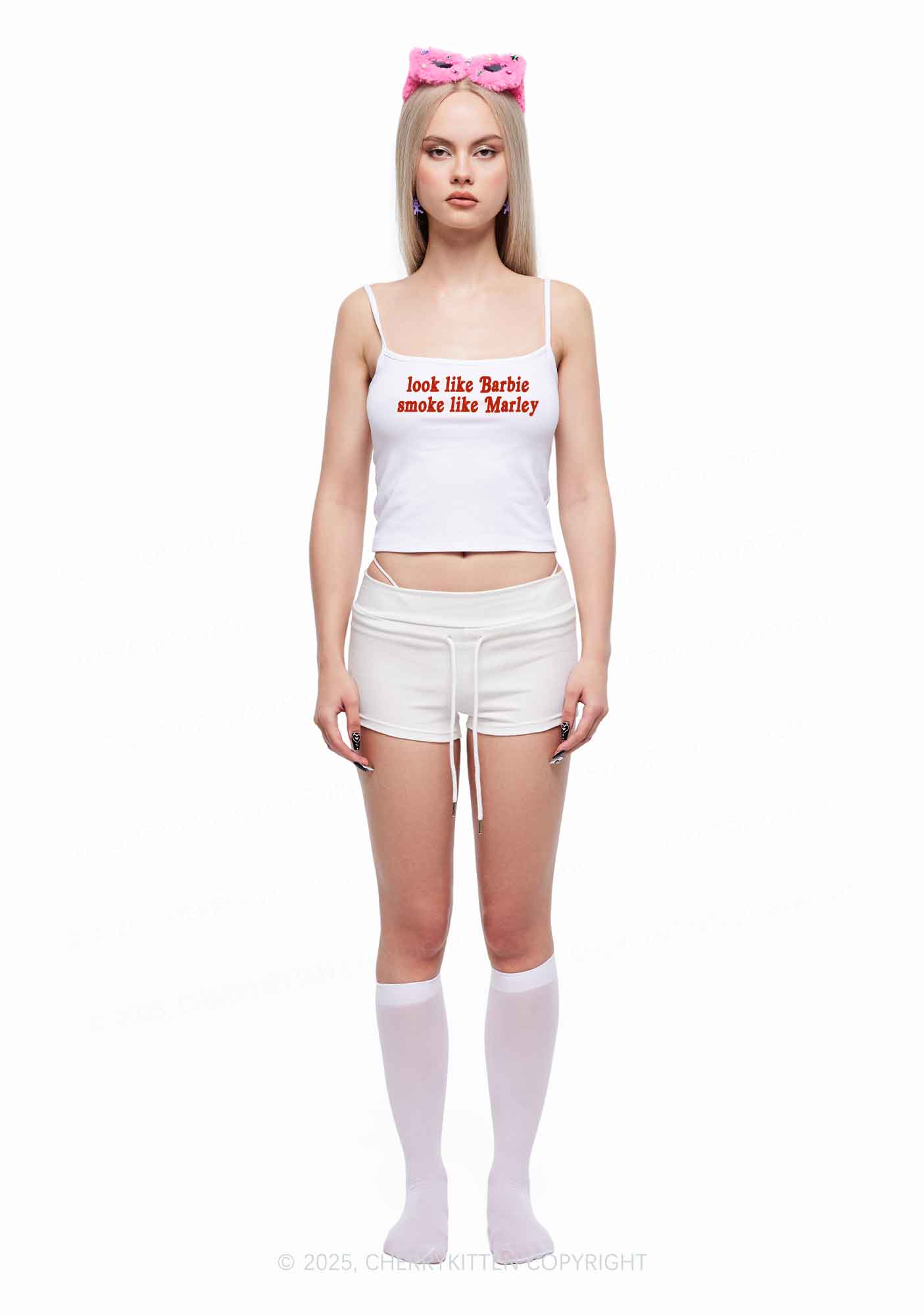 Smoke Like Marley Y2K Spaghetti Strap Cami Cherrykitten