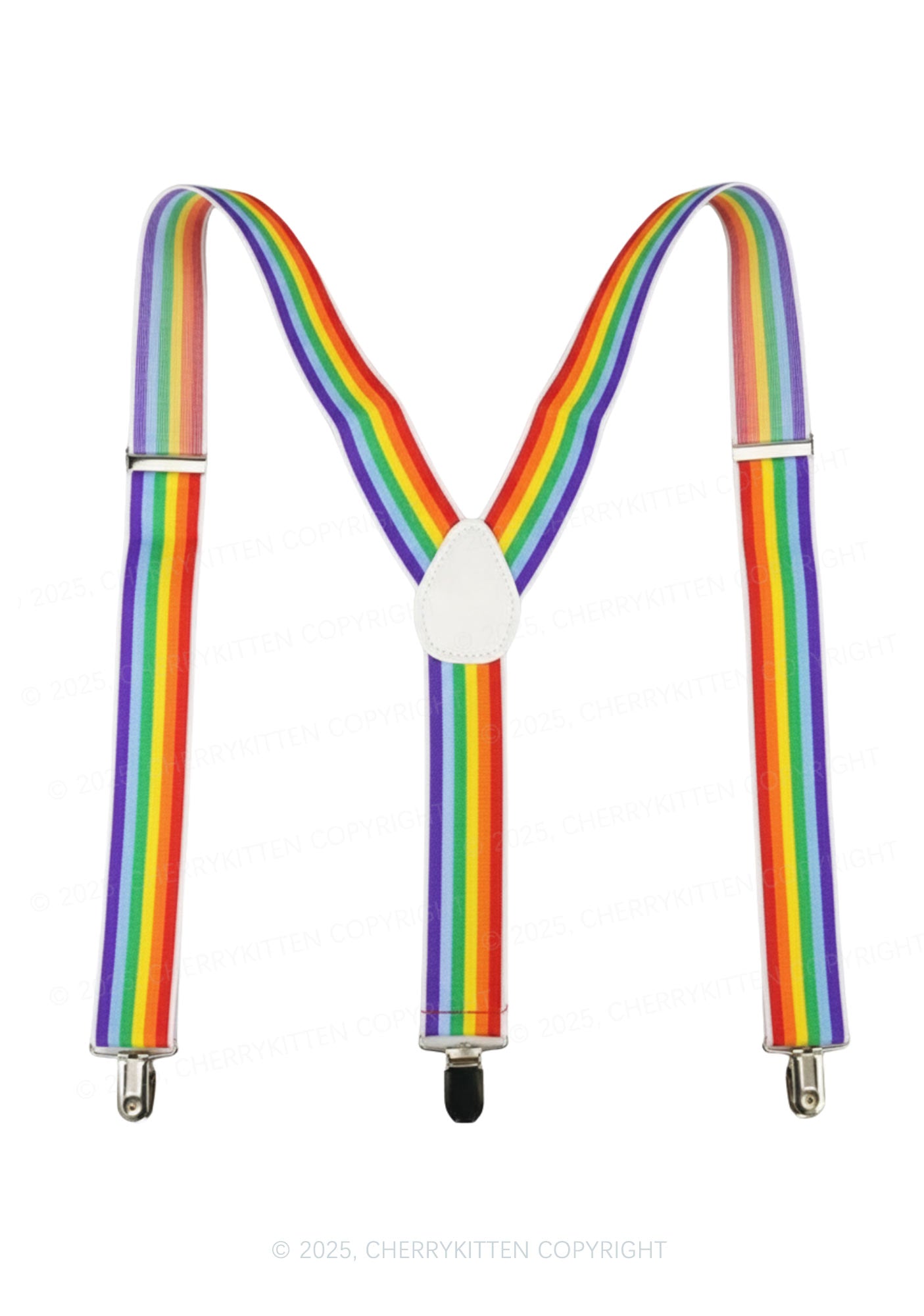 Rainbow Y Back Suspender Pride Y2K Braces Cherrykitten
