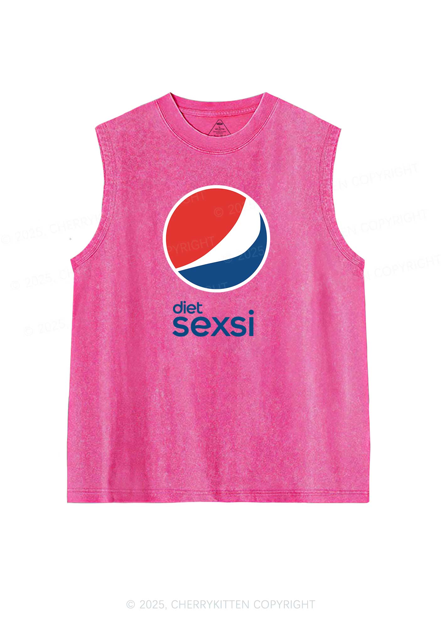 Diet Sexsi Y2K Washed Muscle Tank Cherrykitten