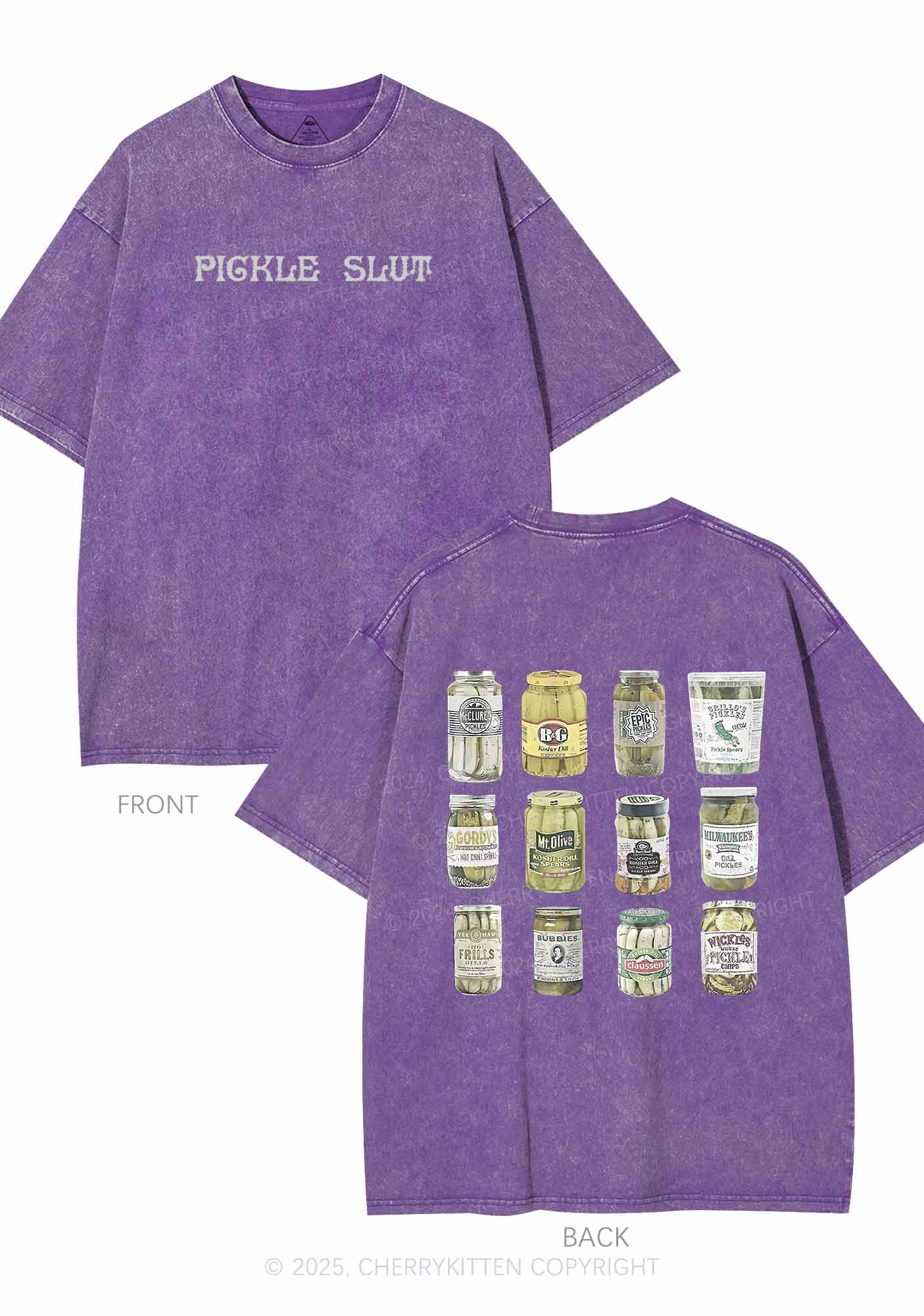 Pickle Slxt Two Sides Y2K Shirts Washed Tee Cherrykitten
