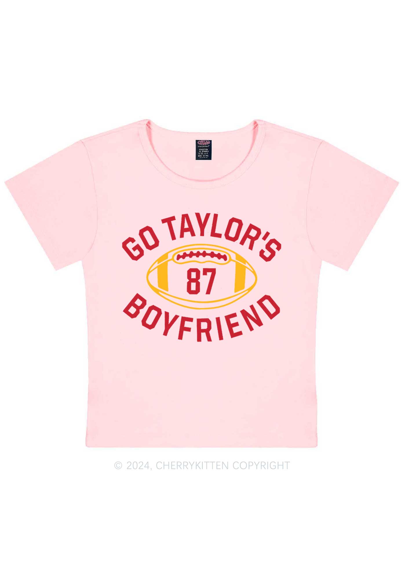 Go Boyfriend Y2K Super Bowl Baby Tee Cherrykitten