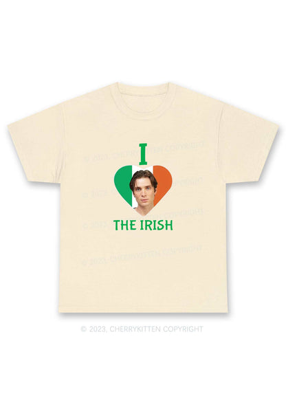 I Love The Irish Custom Photo St Patricks Y2K Chunky Shirt Cherrykitten
