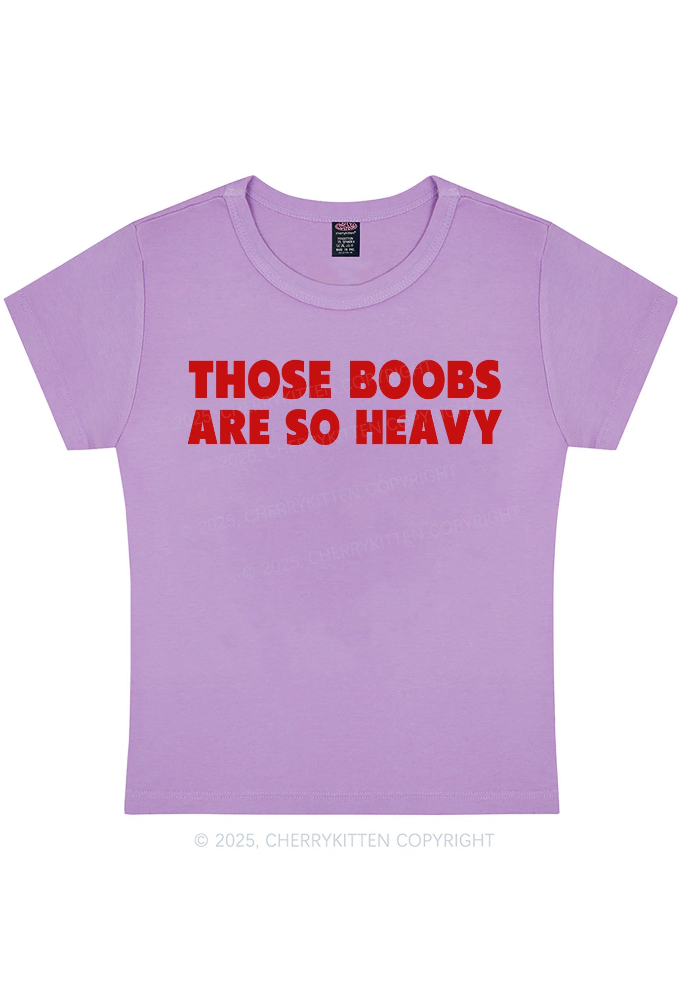 Bxxbs Are So Heavy Y2K Baby Tee Cherrykitten
