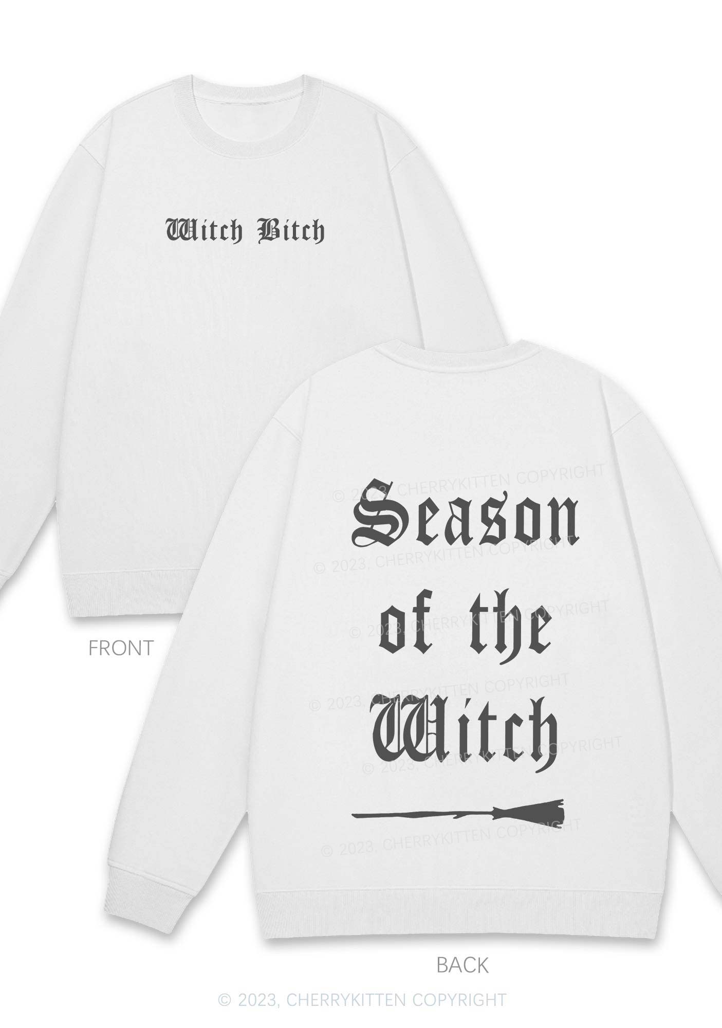 Halloween Season Of The Witch Two Sides Y2K Sweatshirt Cherrykitten