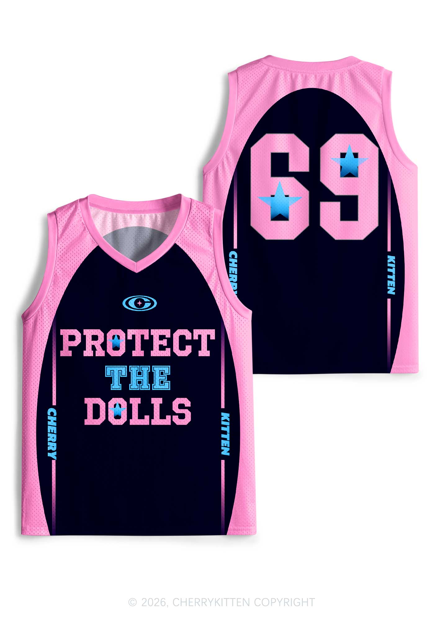 Black Protect The Dolls Pride Y2K Sport Jersey Tank Cherrykitten