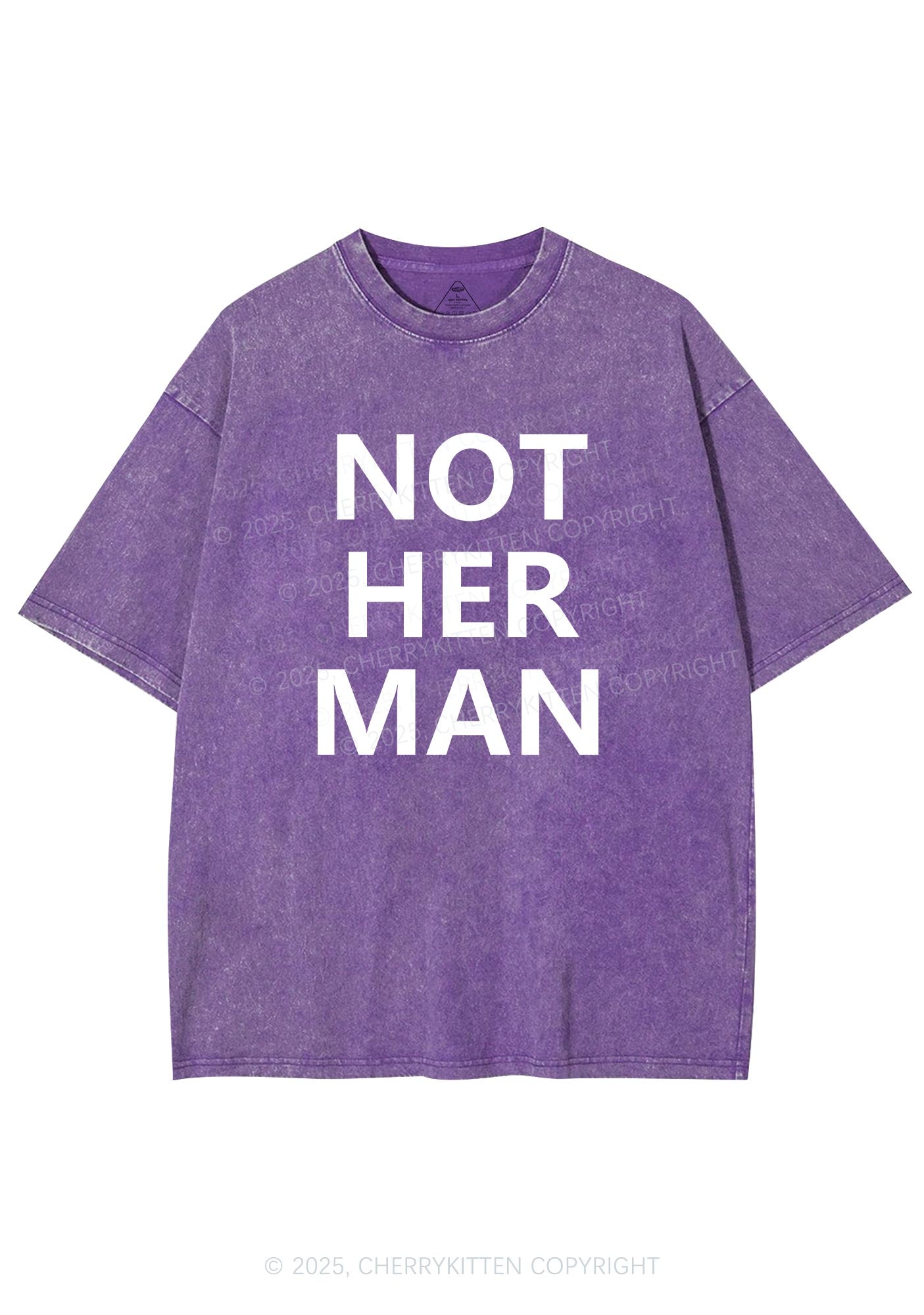 Not Her Man Y2K Shirts Washed Tee Cherrykitten