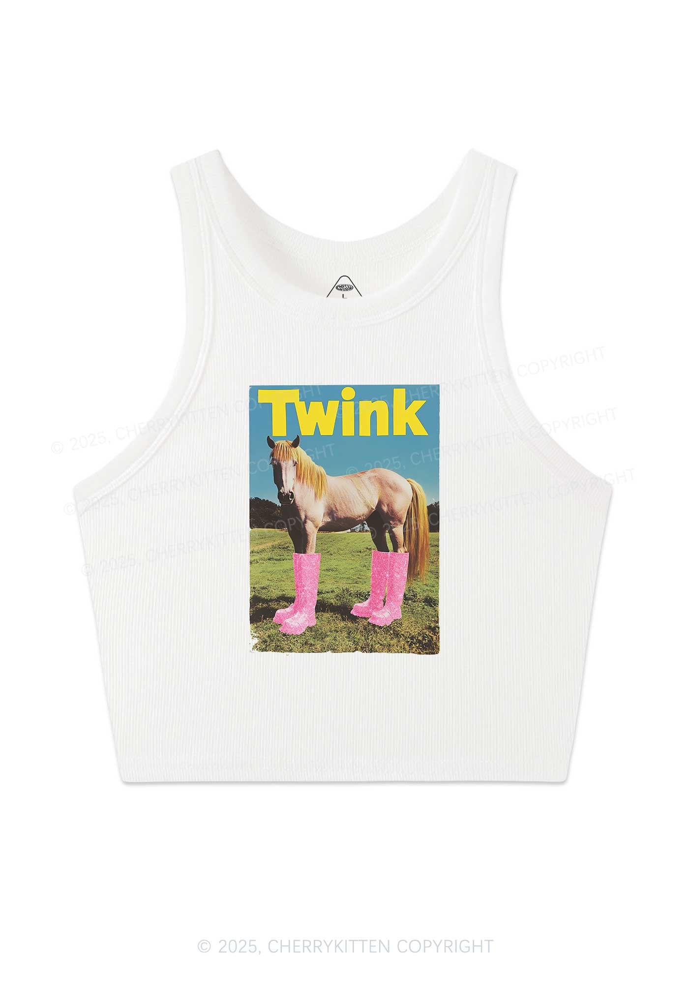 Twink Pony Pride Y2K Crop Tank Top Cherrykitten