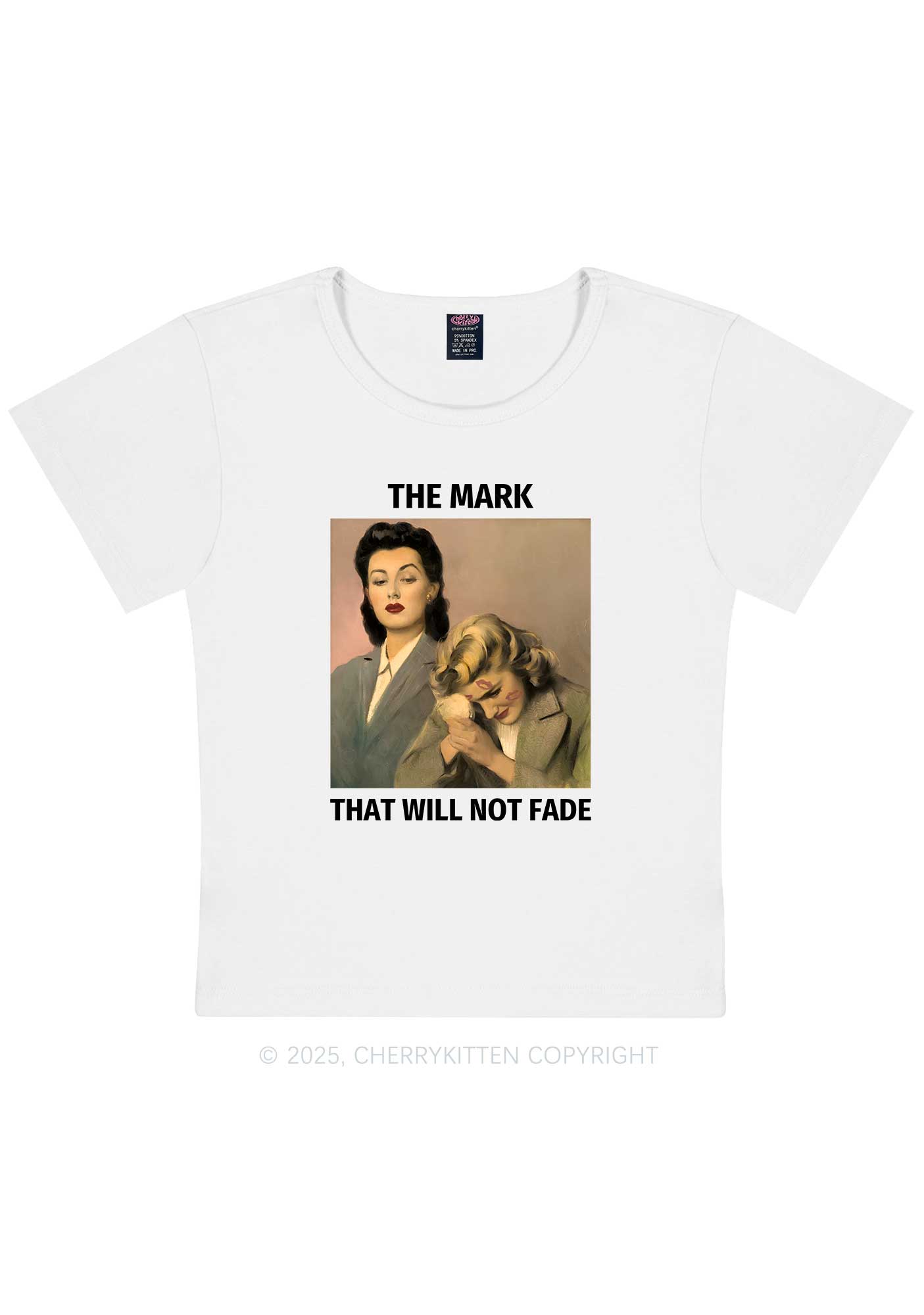 Mark Will Not Fade Pride Y2K Baby Tee Cherrykitten