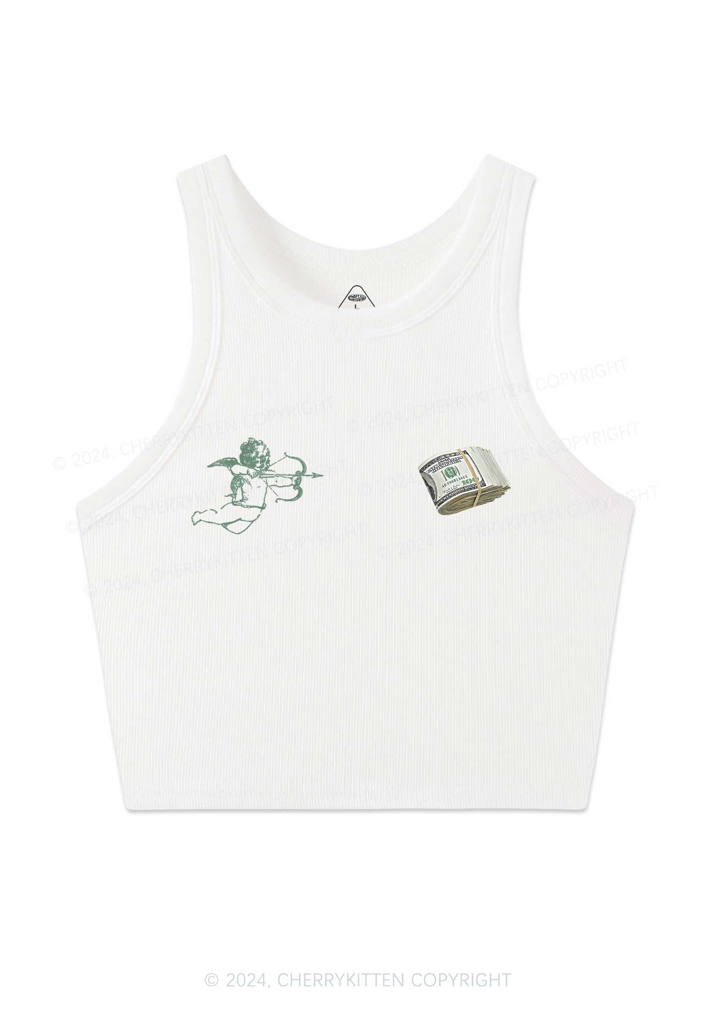 Cupid Cash Y2K Valentine's Day Crop Tank Top Cherrykitten