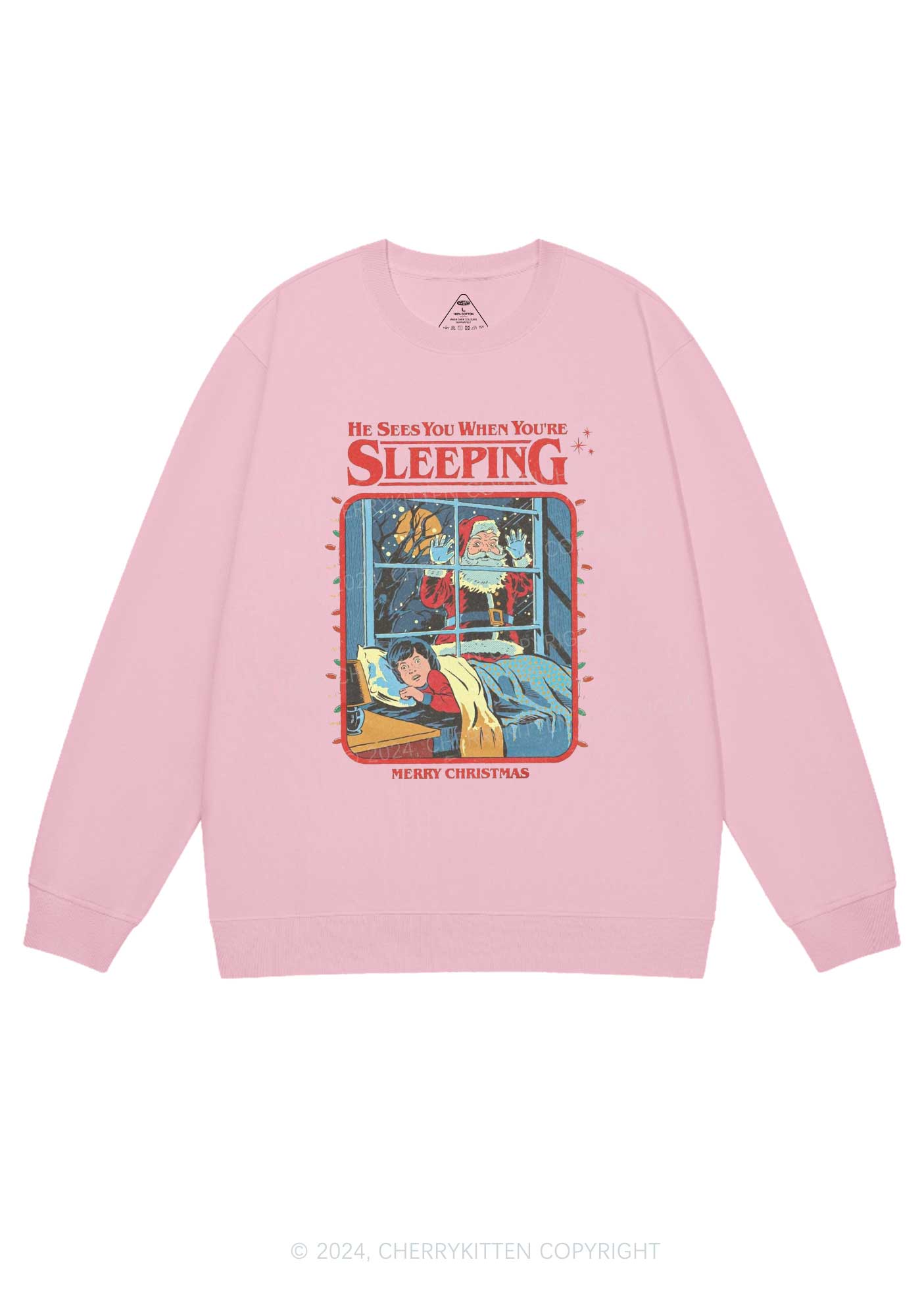 Santa Claus Sees You Y2K Sweatshirt Cherrykitten