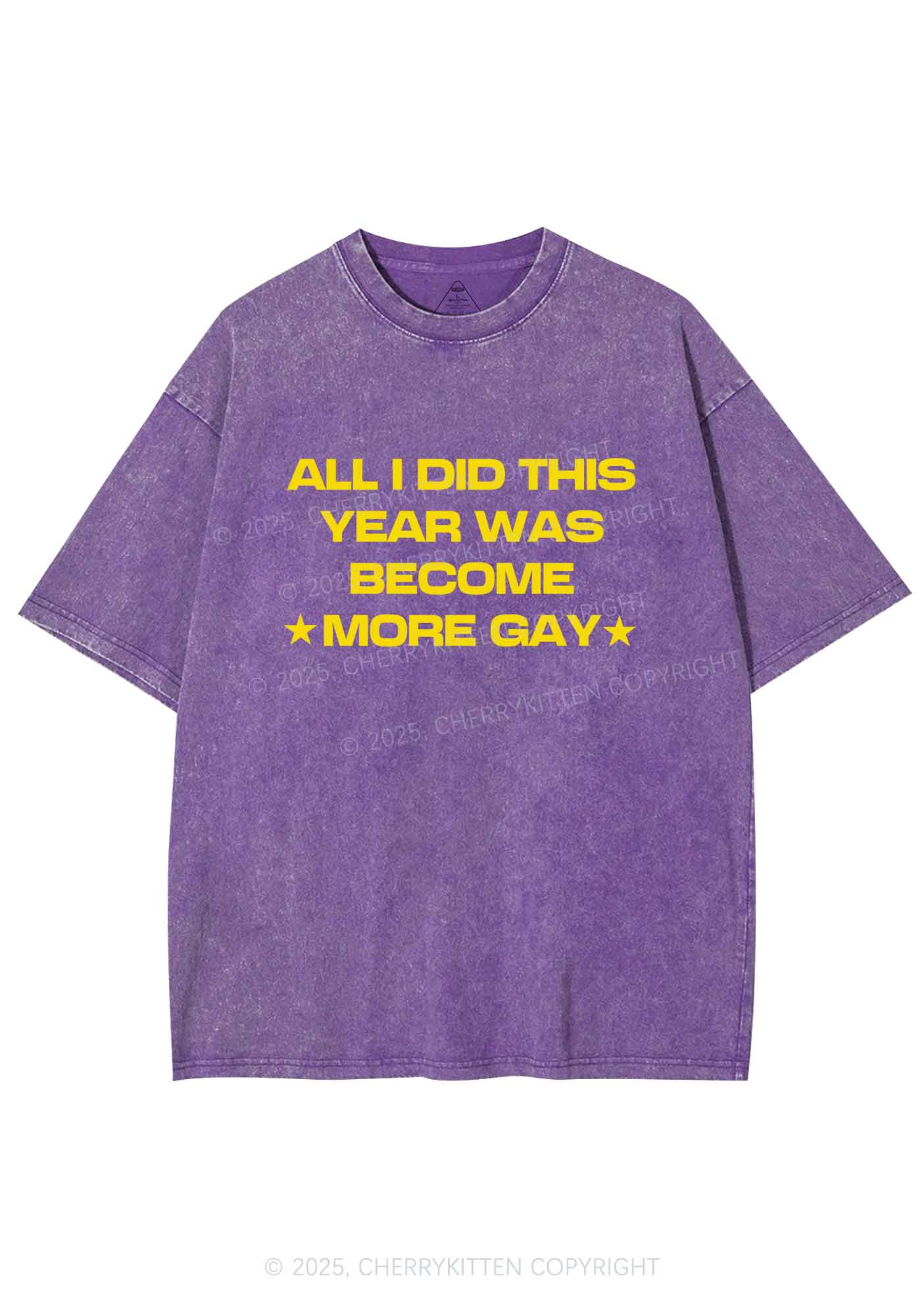 Become More Gay Pride Y2K Shirts Washed Tee Cherrykitten
