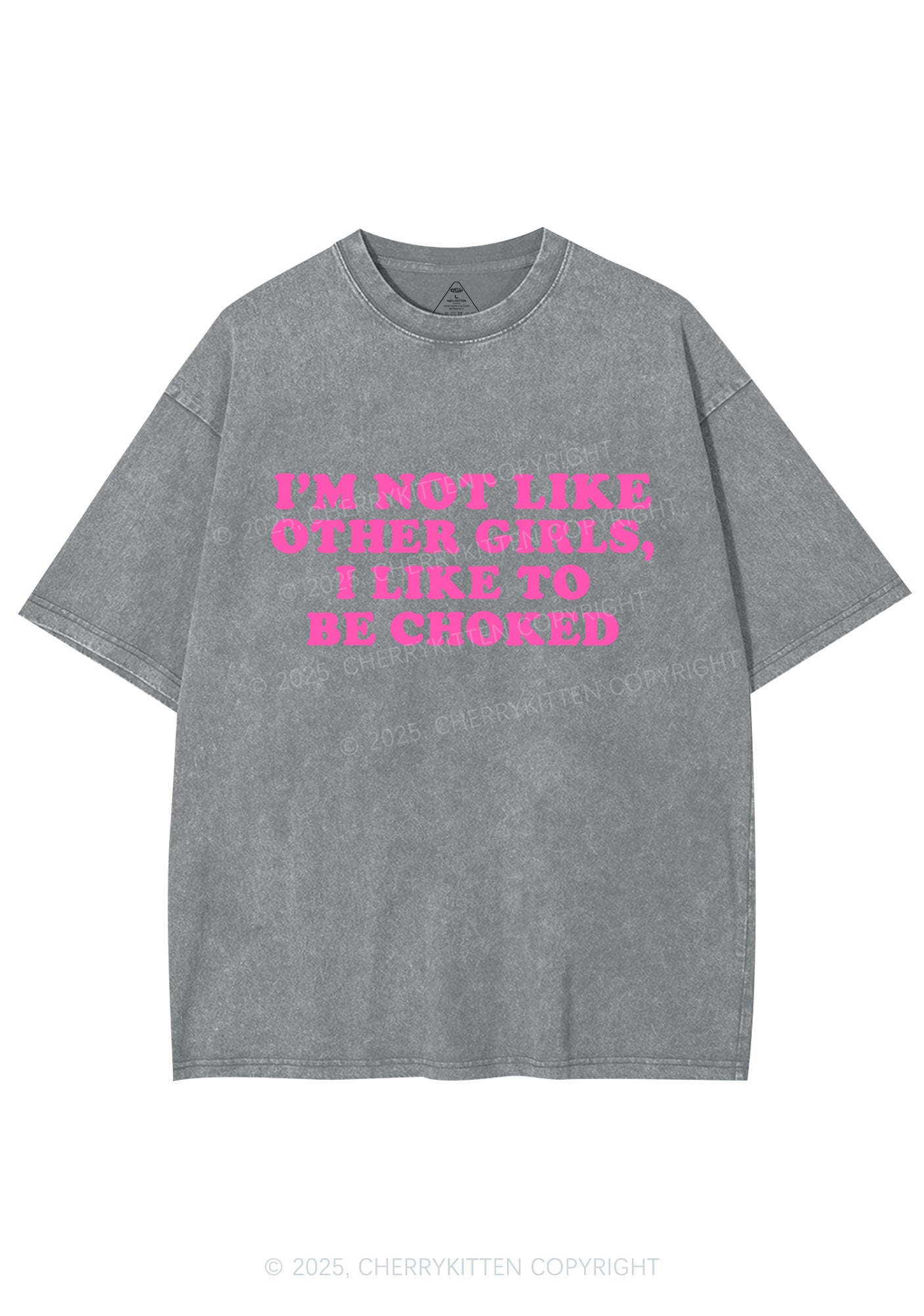 I Like To Be Choked Y2K Shirts Washed Tee Cherrykitten