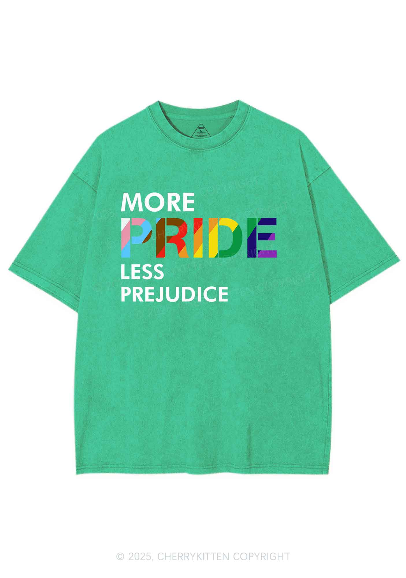 More Pride Less Prejudice Y2K Shirts Washed Tee Cherrykitten