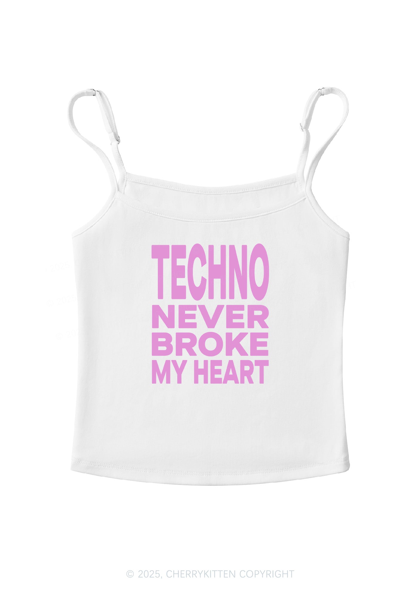 Techno Heart Y2K Spaghetti Strap Cami Cherrykitten
