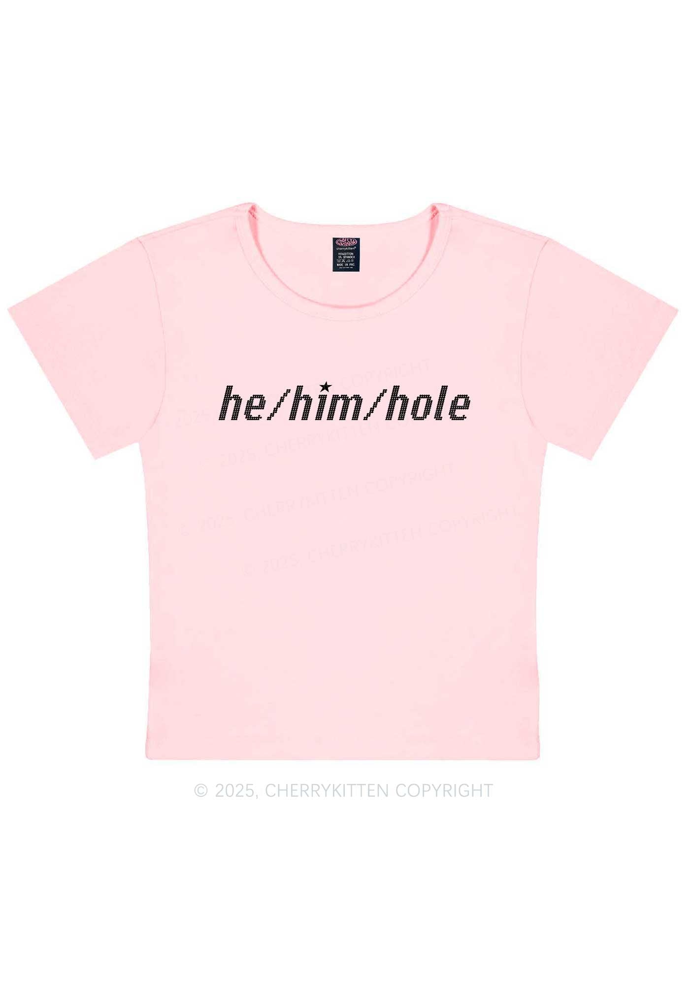 He Him Hole Pride Y2K Baby Tee Cherrykitten
