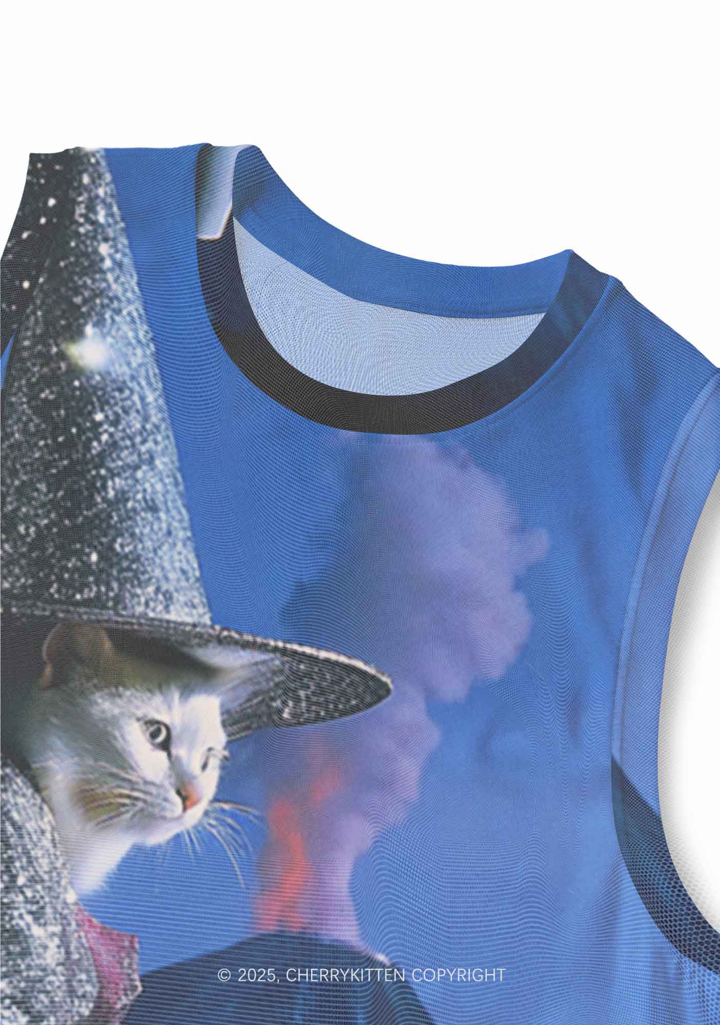 Magic Cat Y2K Mesh Muscle Tank Cherrykitten