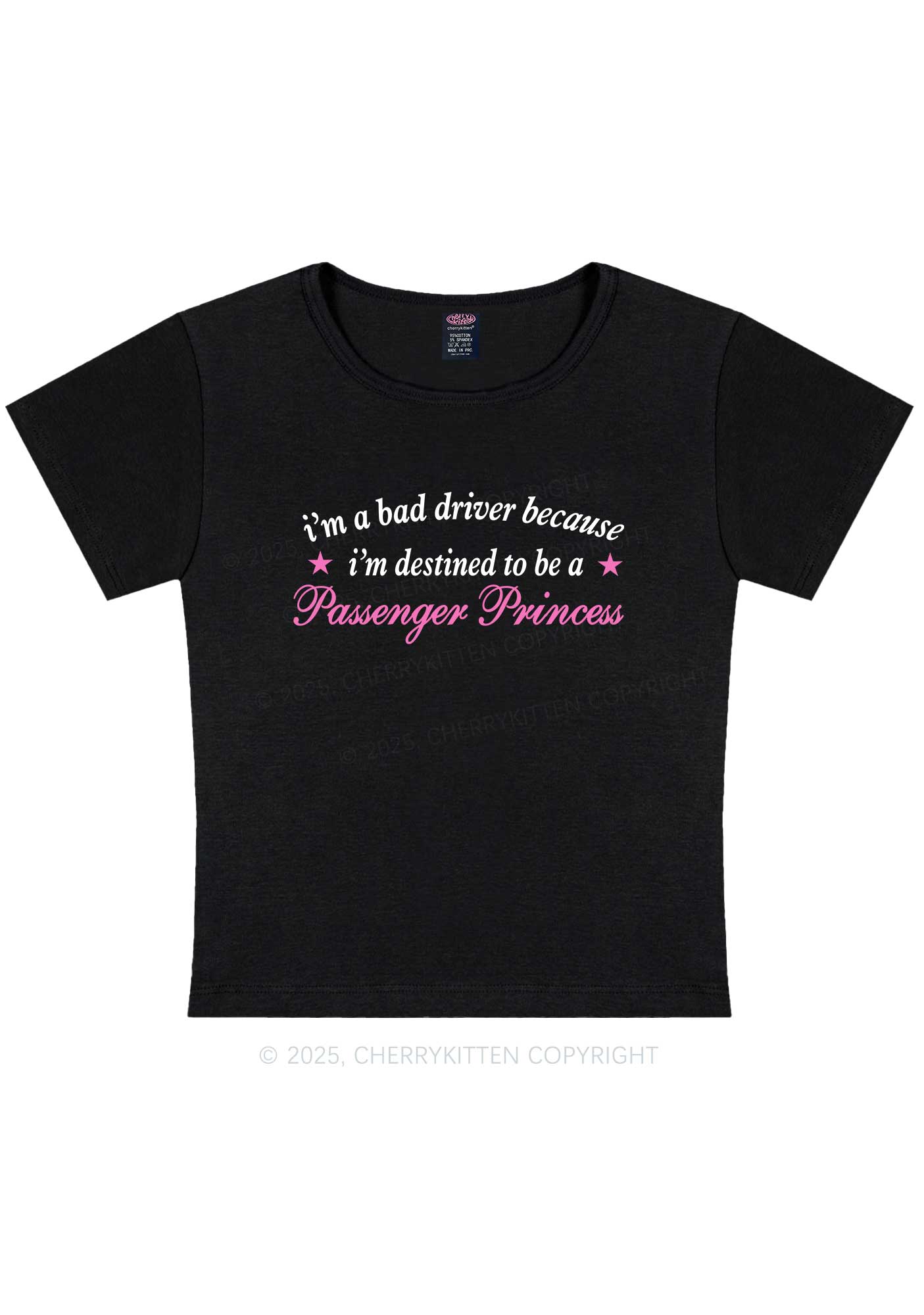 Destined To Be Passenger Princess Y2K Baby Tee Cherrykitten