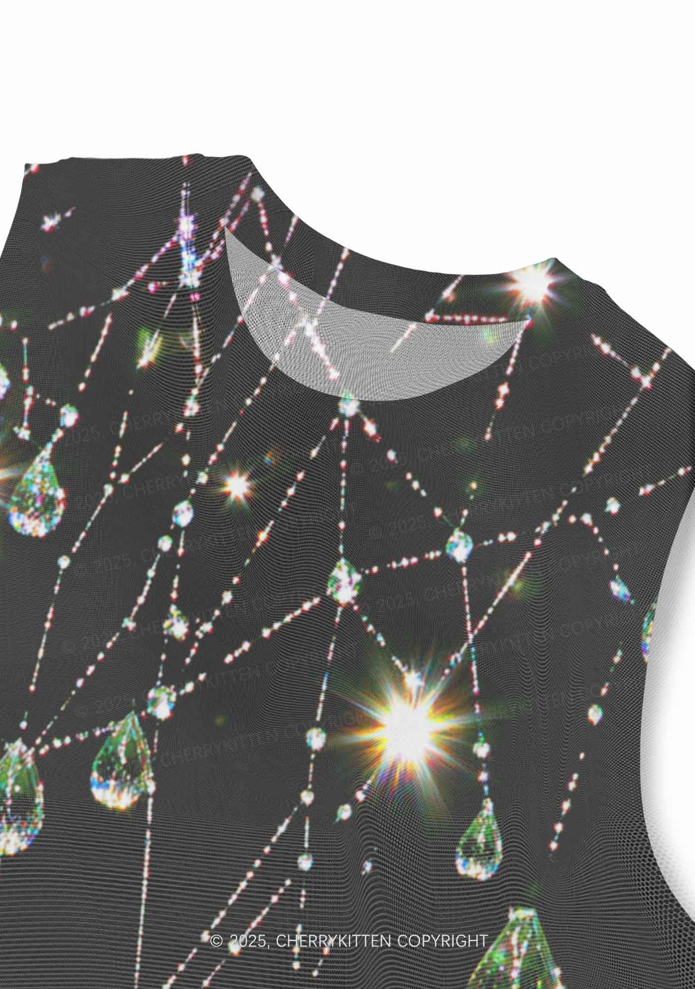 Dew Web Y2K Mesh Muscle Tank Cherrykitten