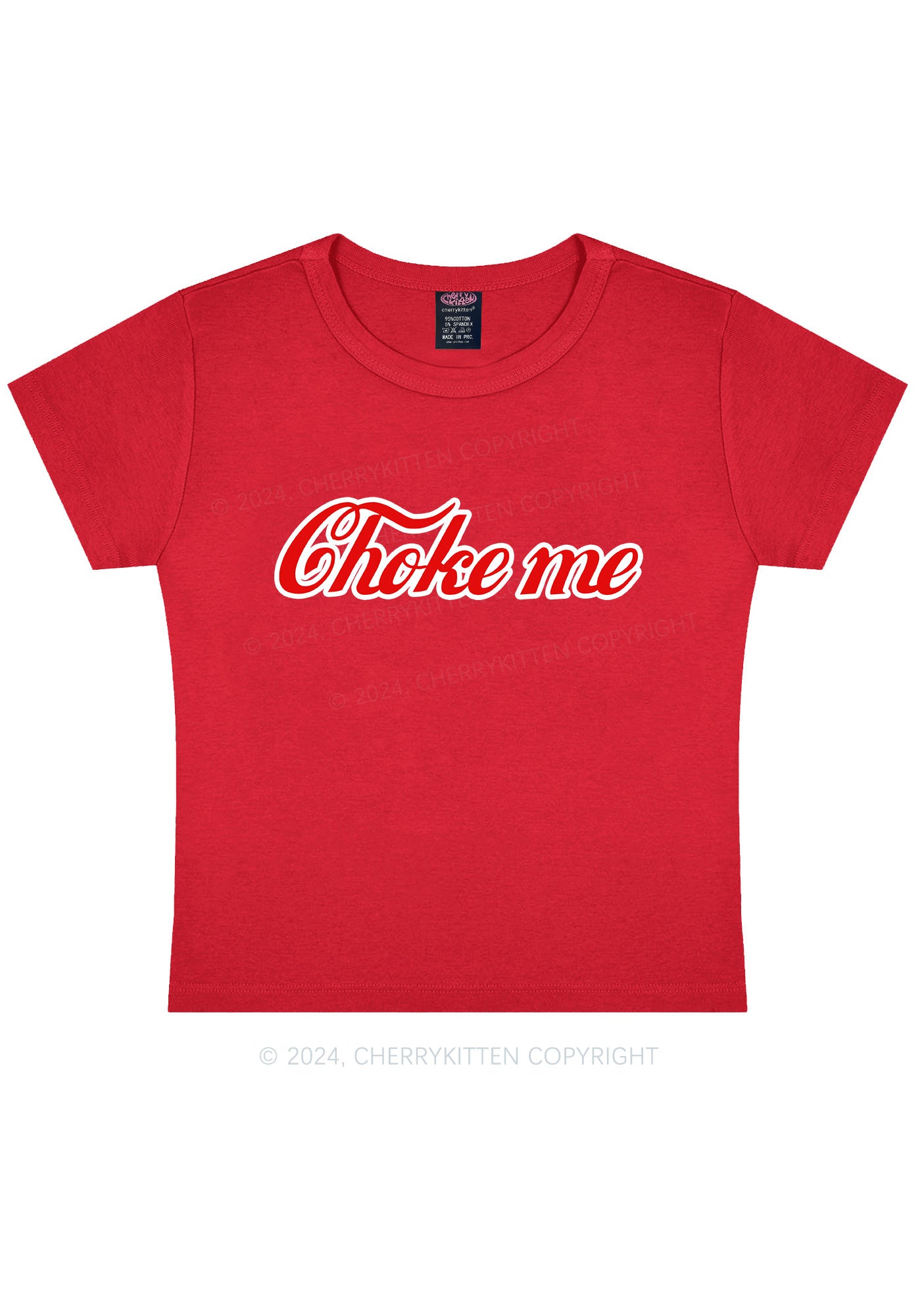Choke Me Y2K Baby Tee Cherrykitten