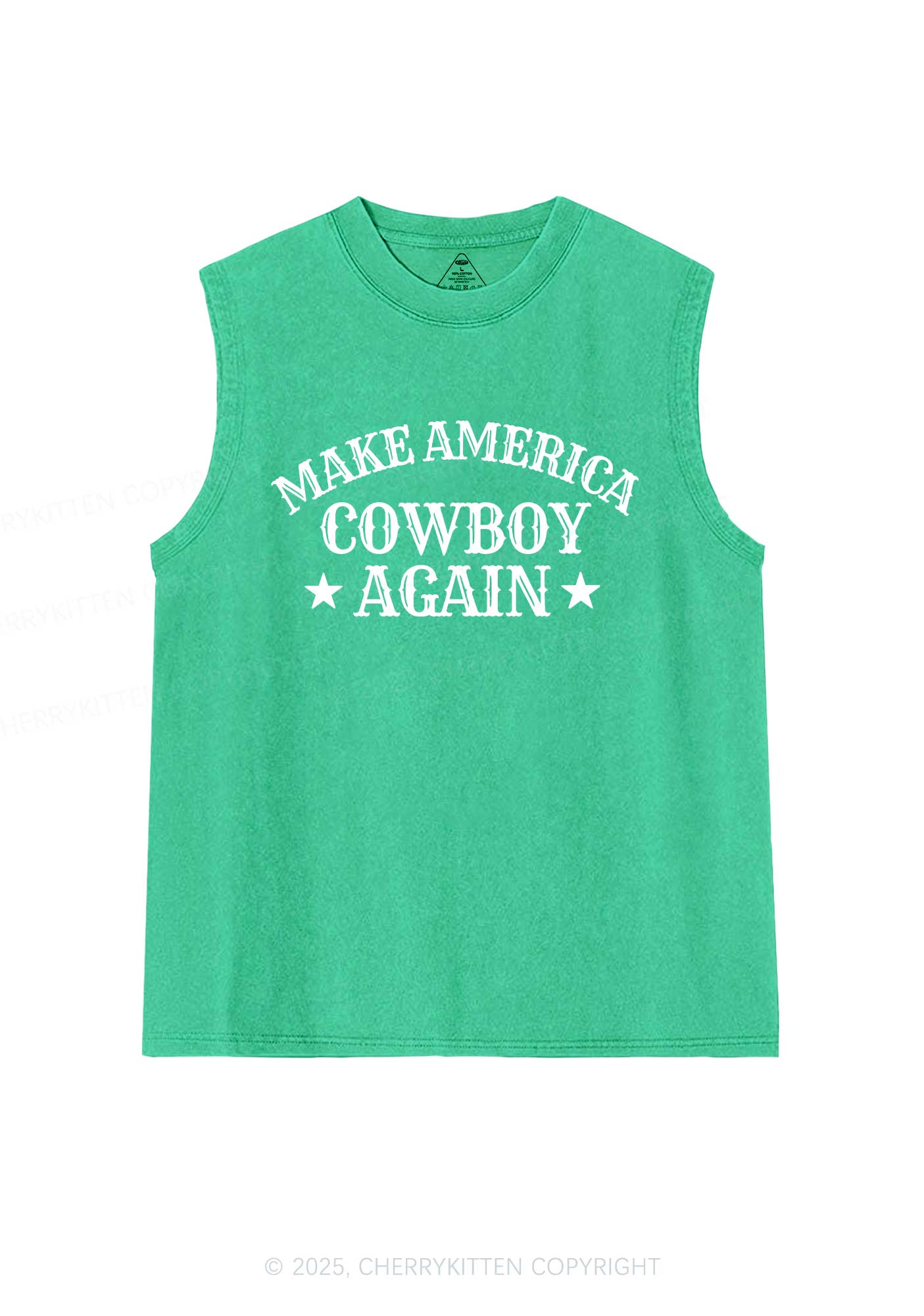 Cowboy Again Y2K Washed Muscle Tank Cherrykitten