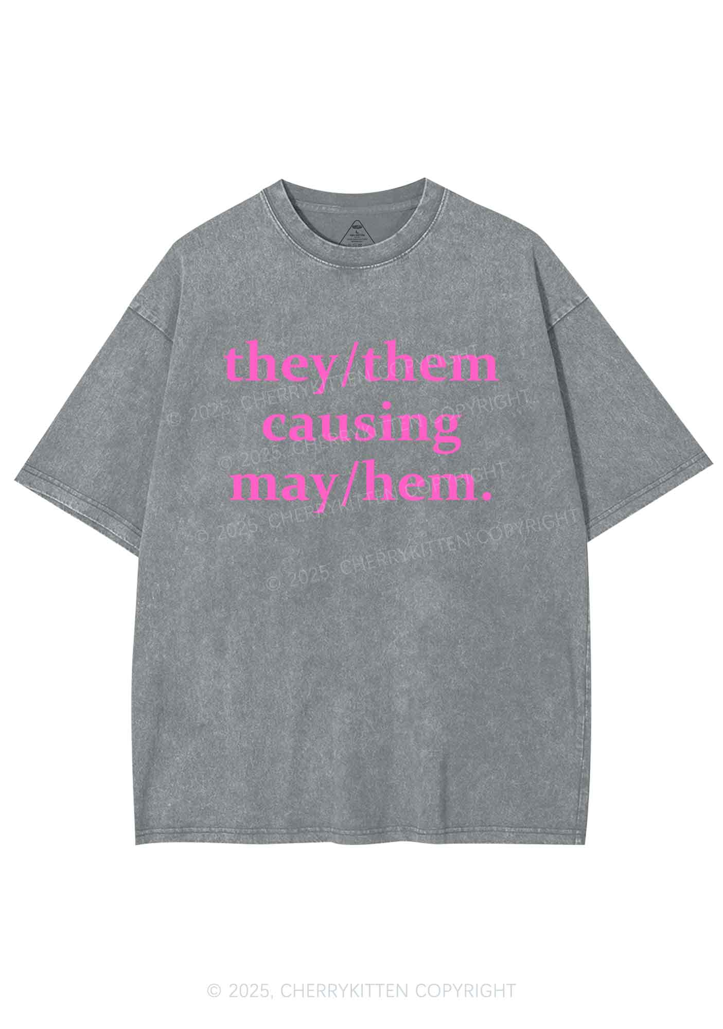They Causing May Pride Y2K Shirts Washed Tee Cherrykitten
