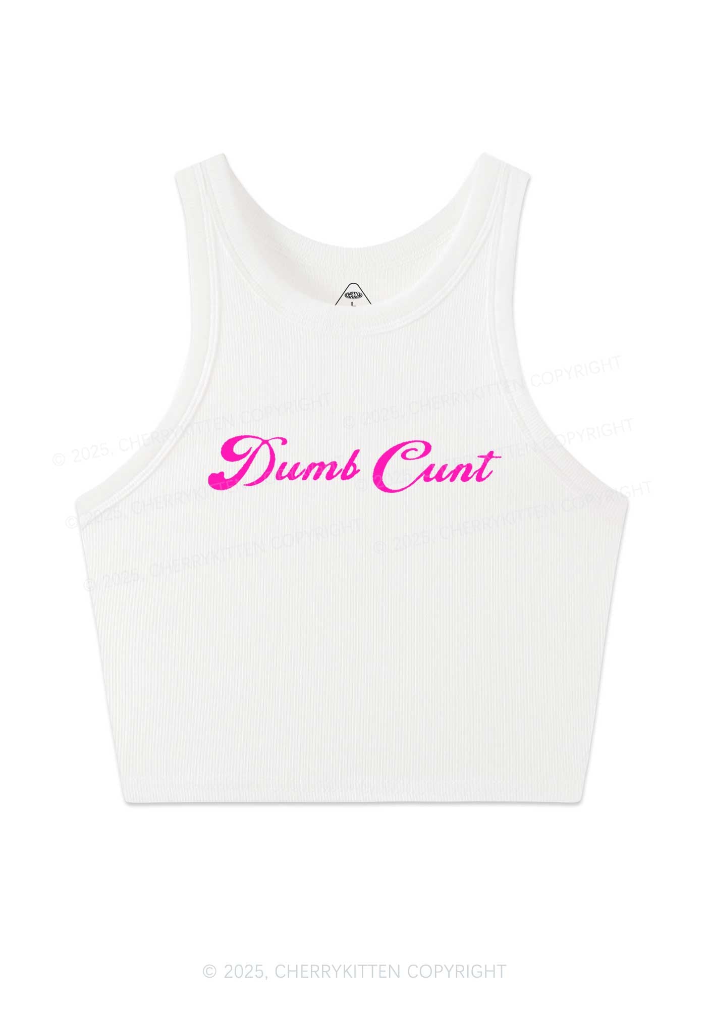 Dumb Cxxt Y2K Crop Tank Top Cherrykitten