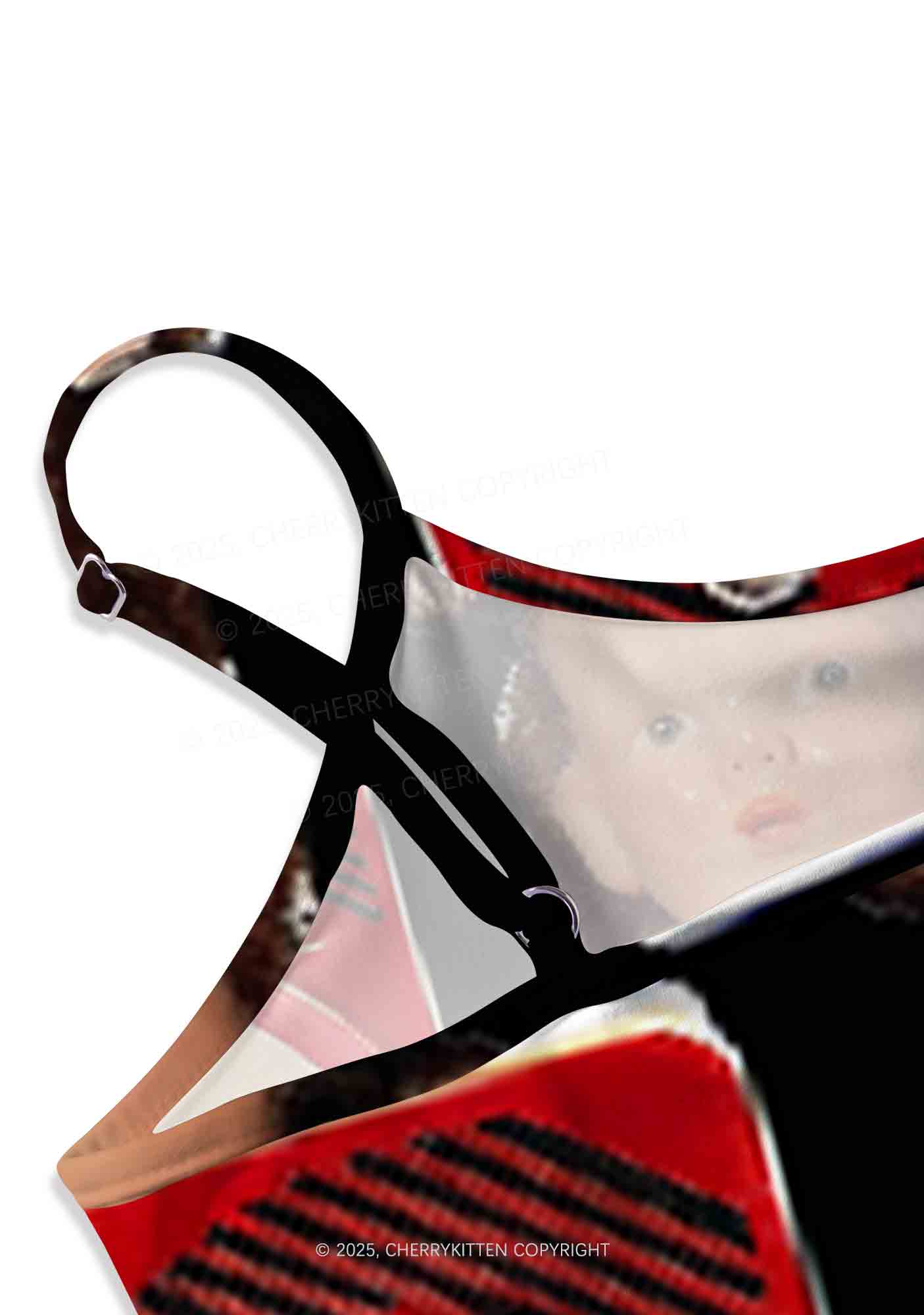 Nostalgic Childhood Y2K Print Slip Dress Cherrykitten