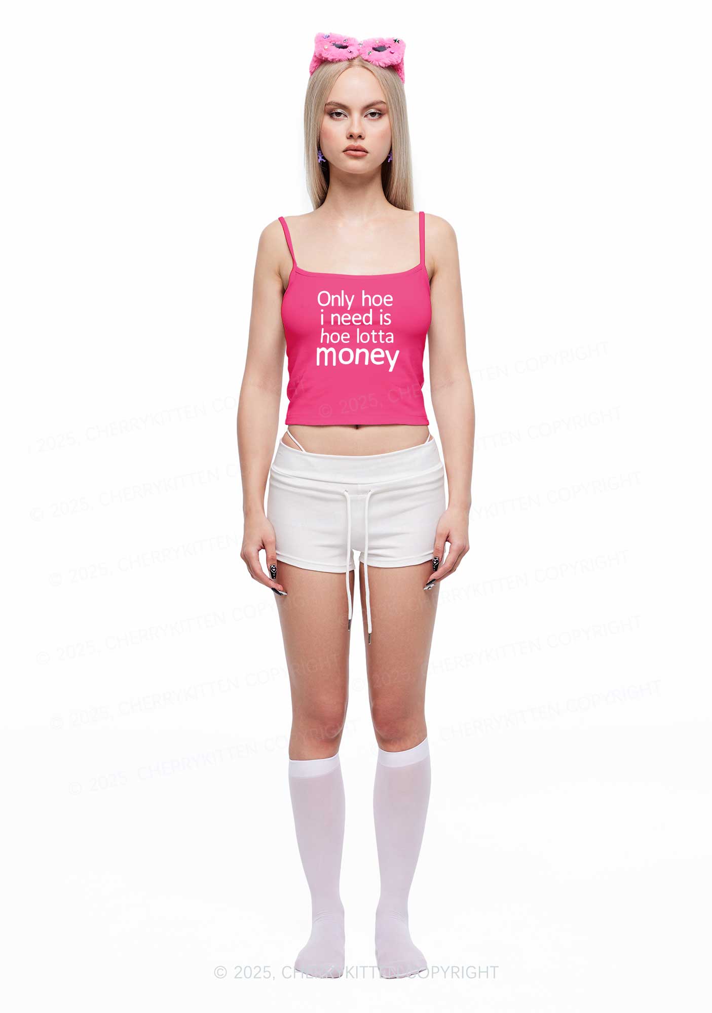 Need Hoe Lotta Money Y2K Spaghetti Strap Cami Cherrykitten